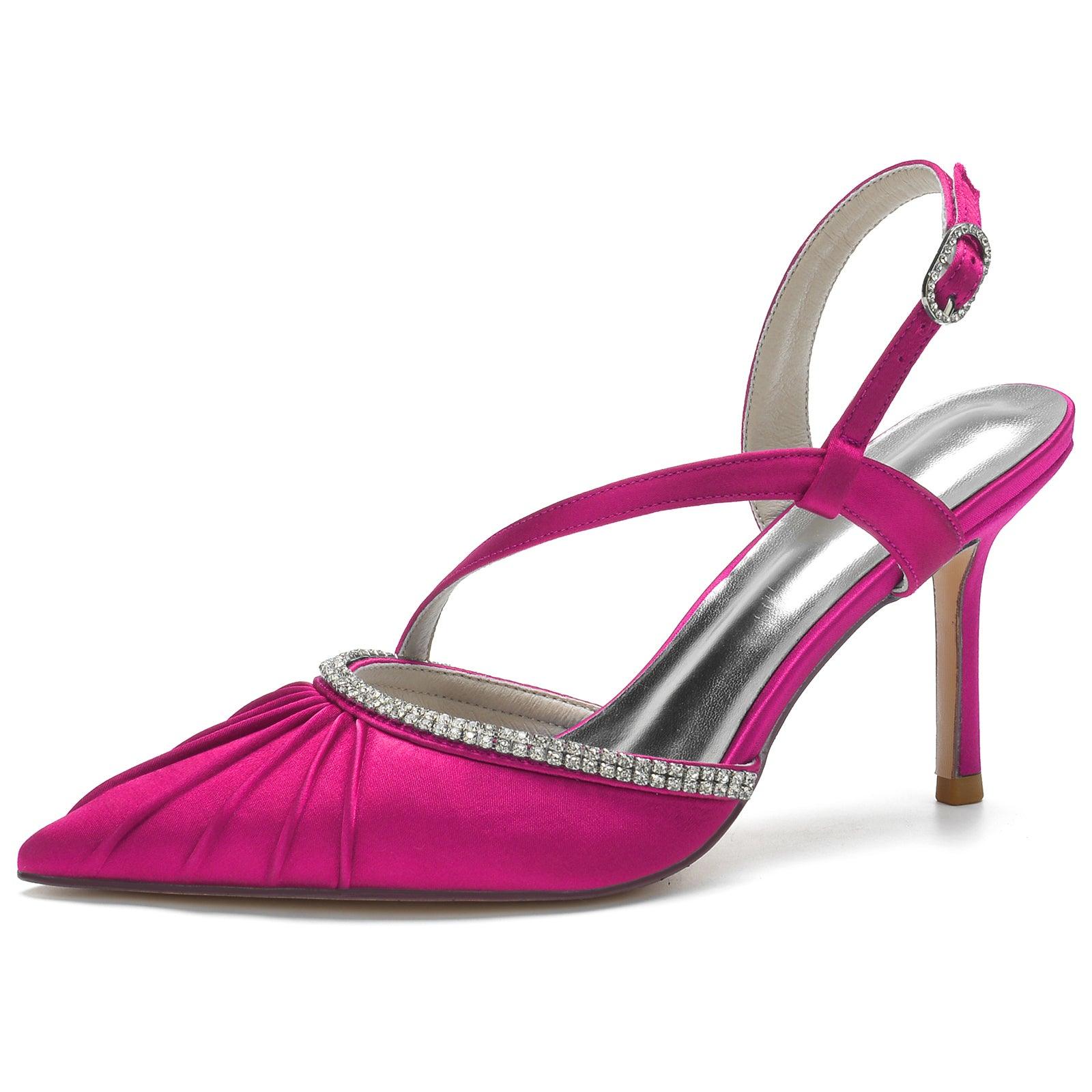 Stiletto Heel 8.5cm Silk-Like Shoes CK0162 - COCOMELODY