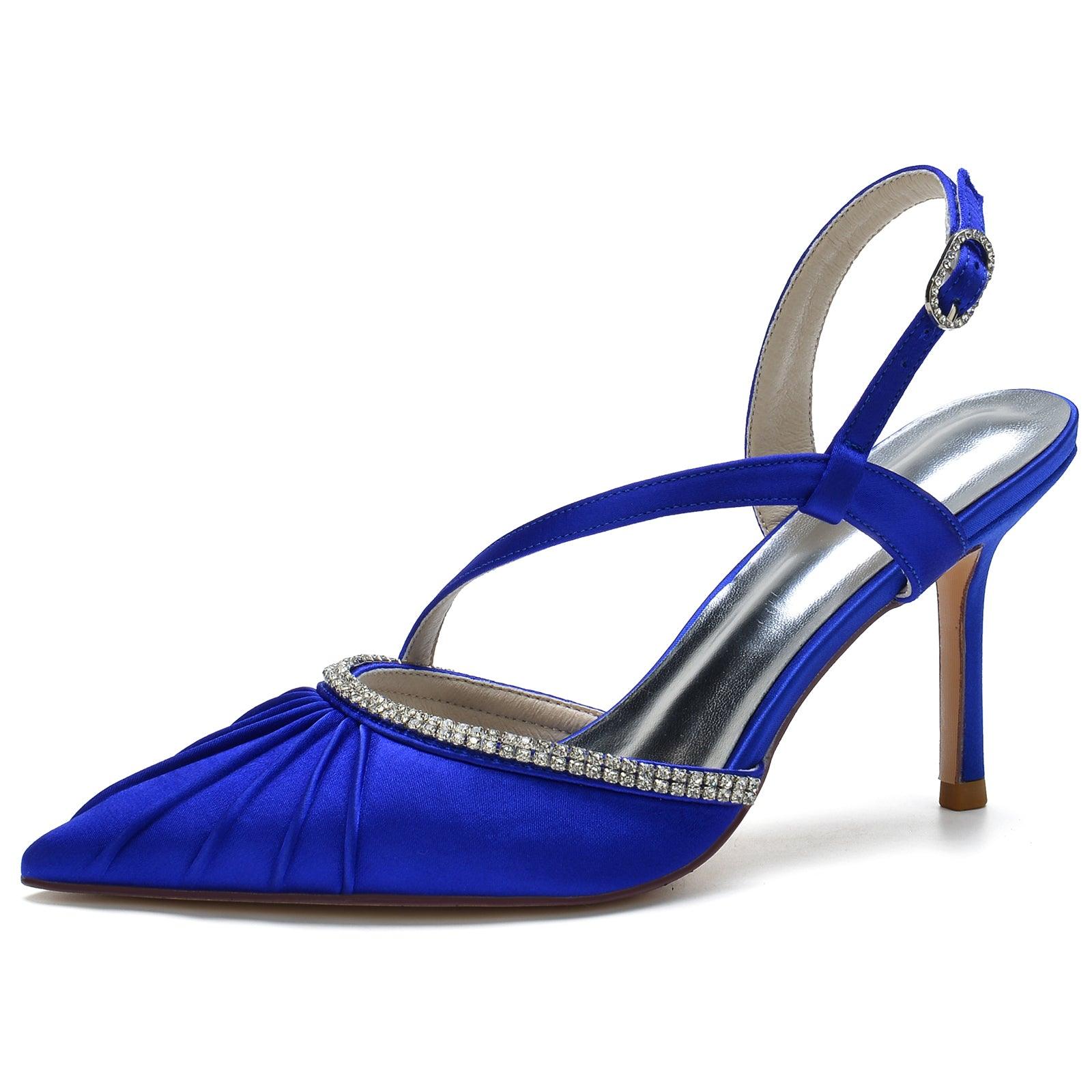 Stiletto Heel 8.5cm Silk-Like Shoes CK0162 - COCOMELODY