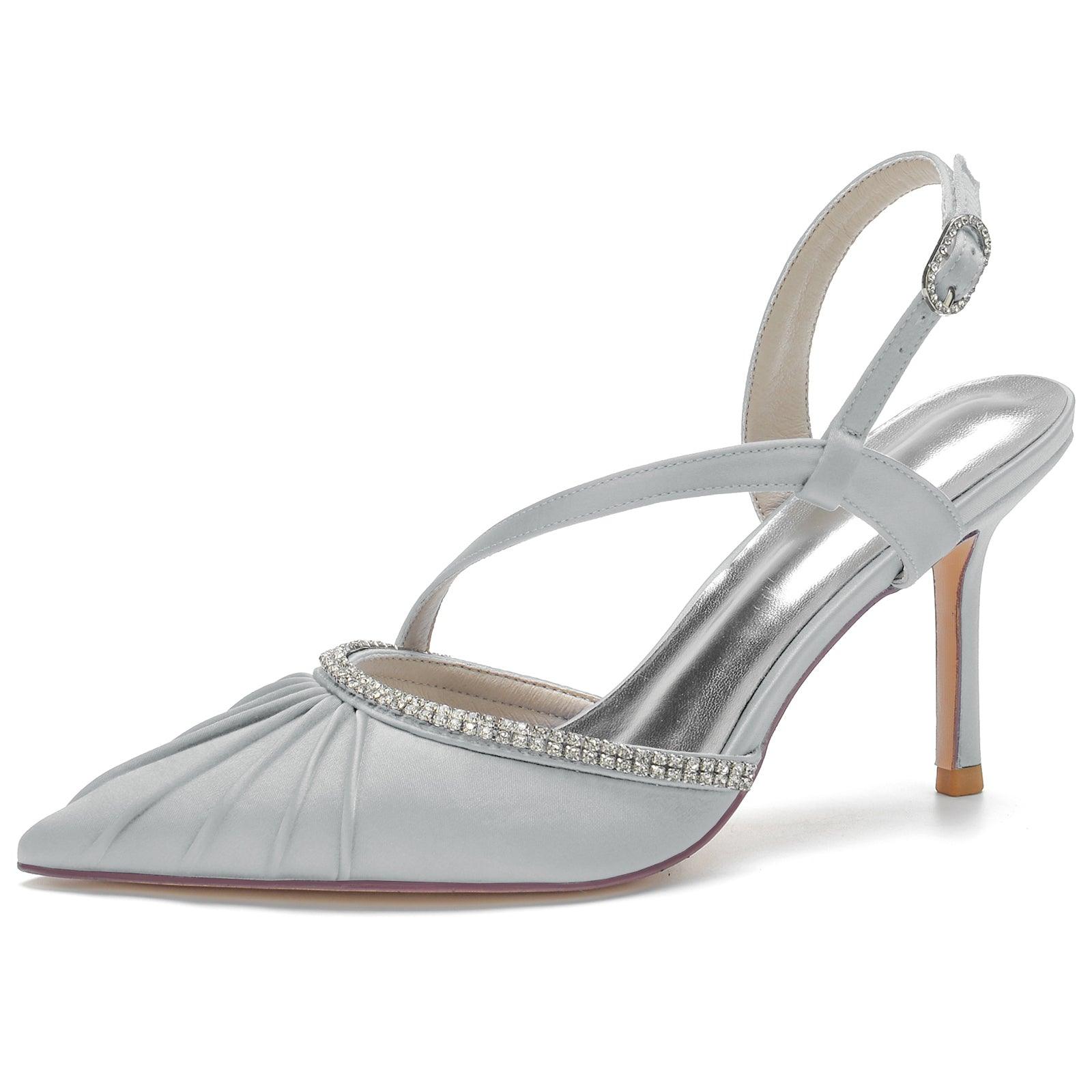 Stiletto Heel 8.5cm Silk-Like Shoes CK0162 - COCOMELODY