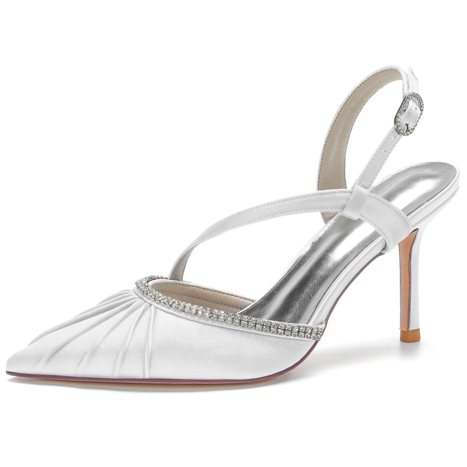 Stiletto Heel 8.5cm Silk-Like Shoes CK0162 - COCOMELODY