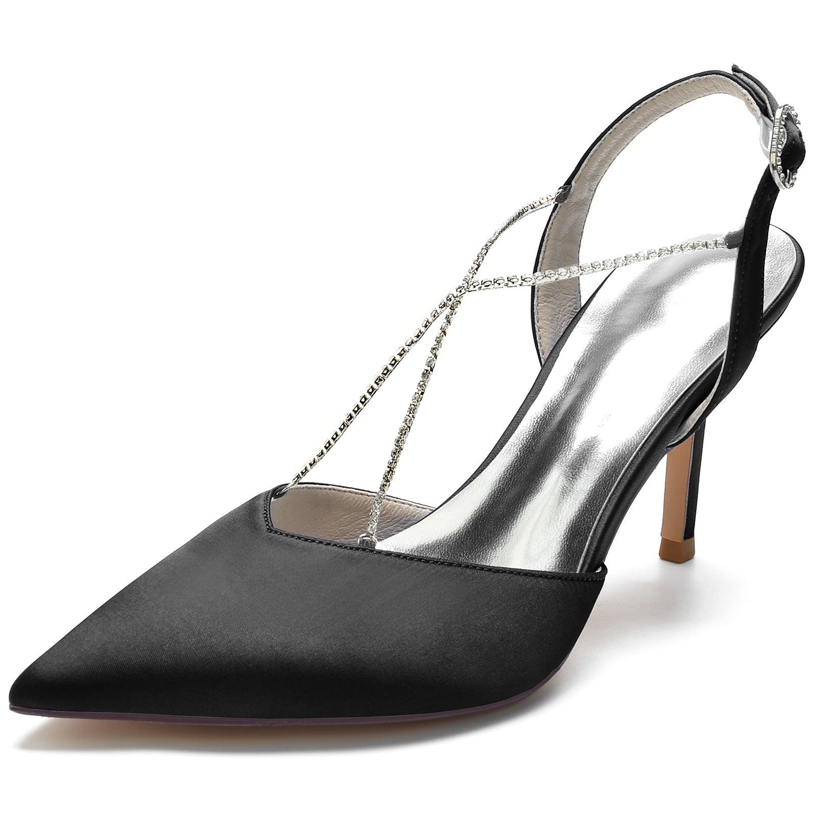 Stiletto Heel 8.5cm Silk-Like Shoes CK0167 - COCOMELODY