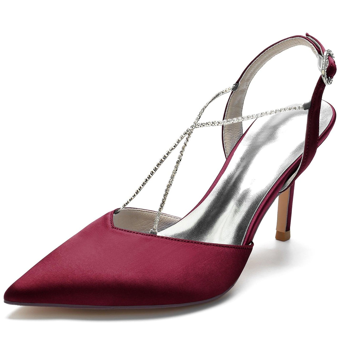 Stiletto Heel 8.5cm Silk-Like Shoes CK0167 - COCOMELODY