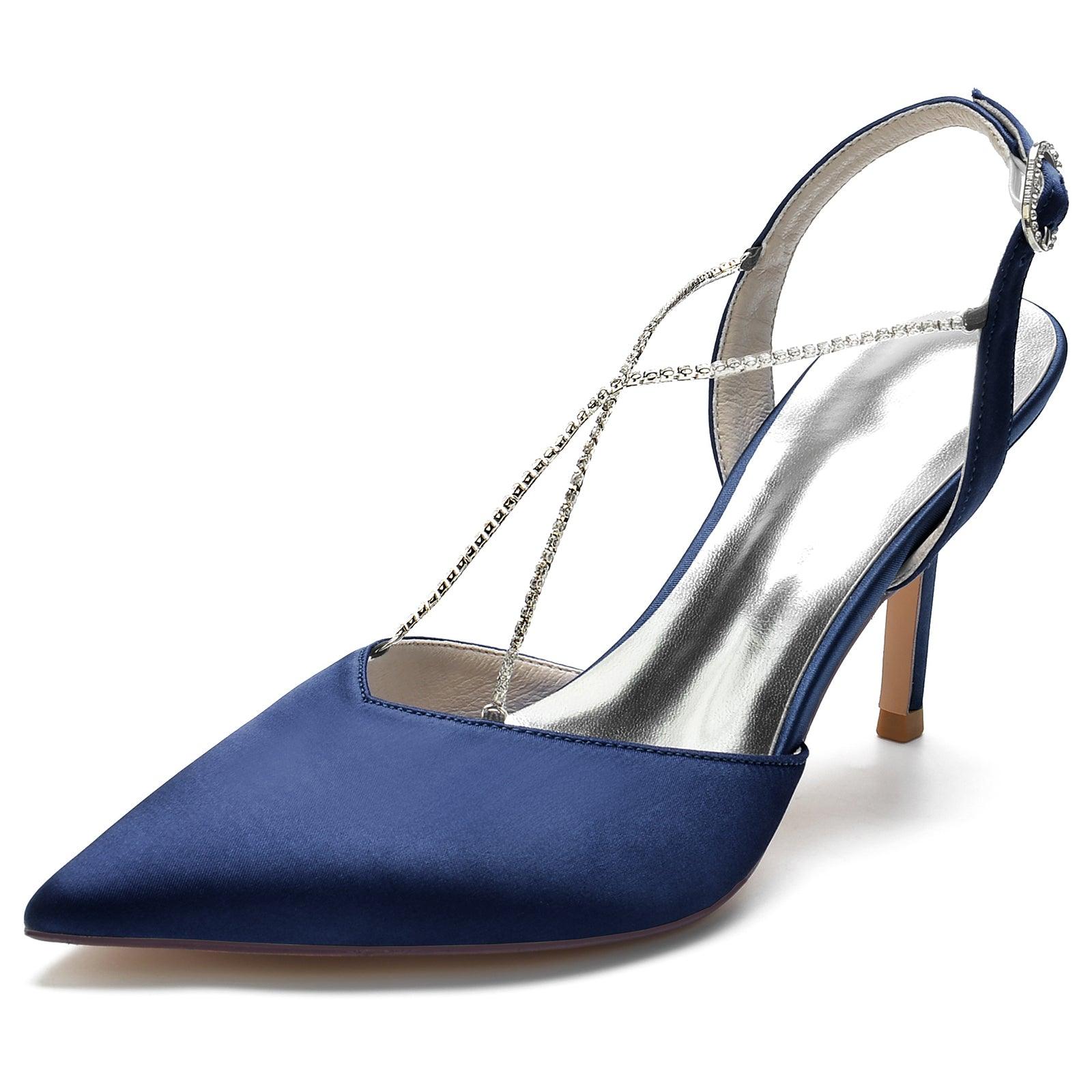 Stiletto Heel 8.5cm Silk-Like Shoes CK0167 - COCOMELODY
