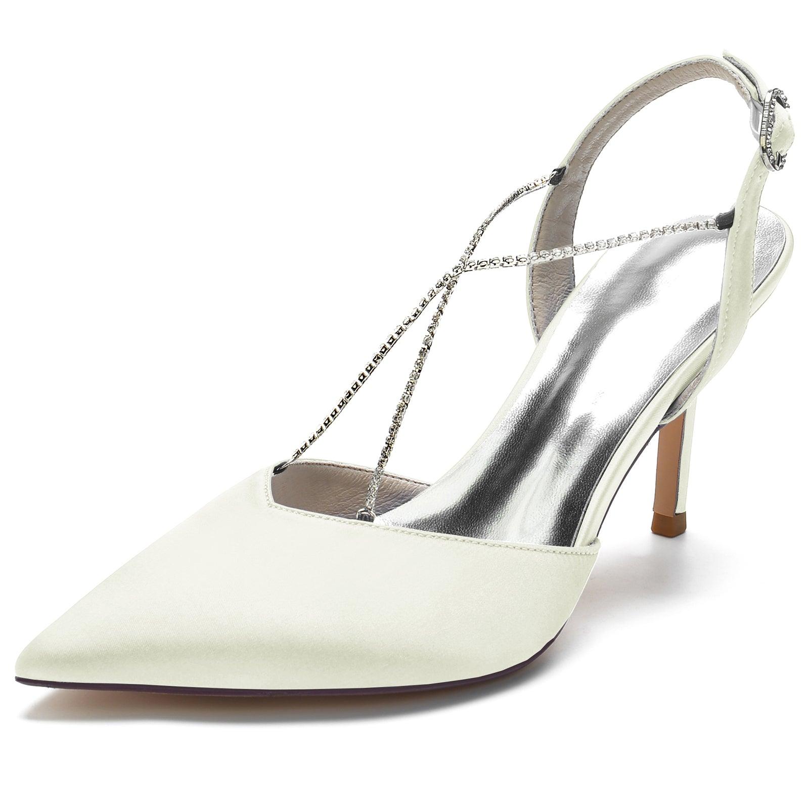 Stiletto Heel 8.5cm Silk-Like Shoes CK0167 - COCOMELODY