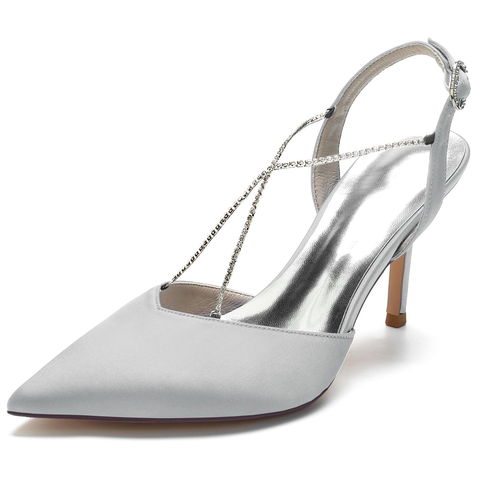 Stiletto Heel 8.5cm Silk-Like Shoes CK0167 - COCOMELODY