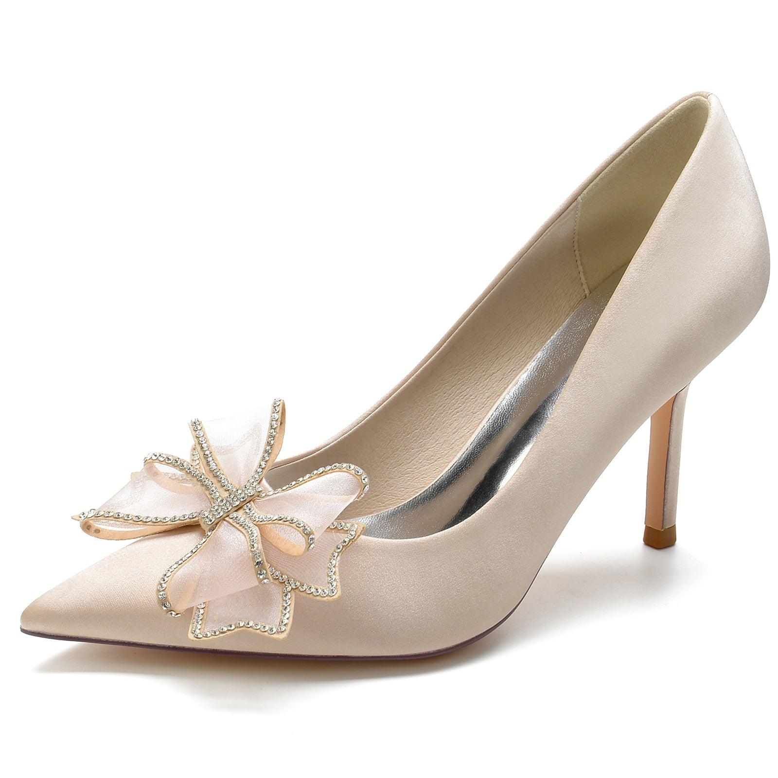 Stiletto Heel 8.5cm Silk-Like Shoes CK0169 - COCOMELODY
