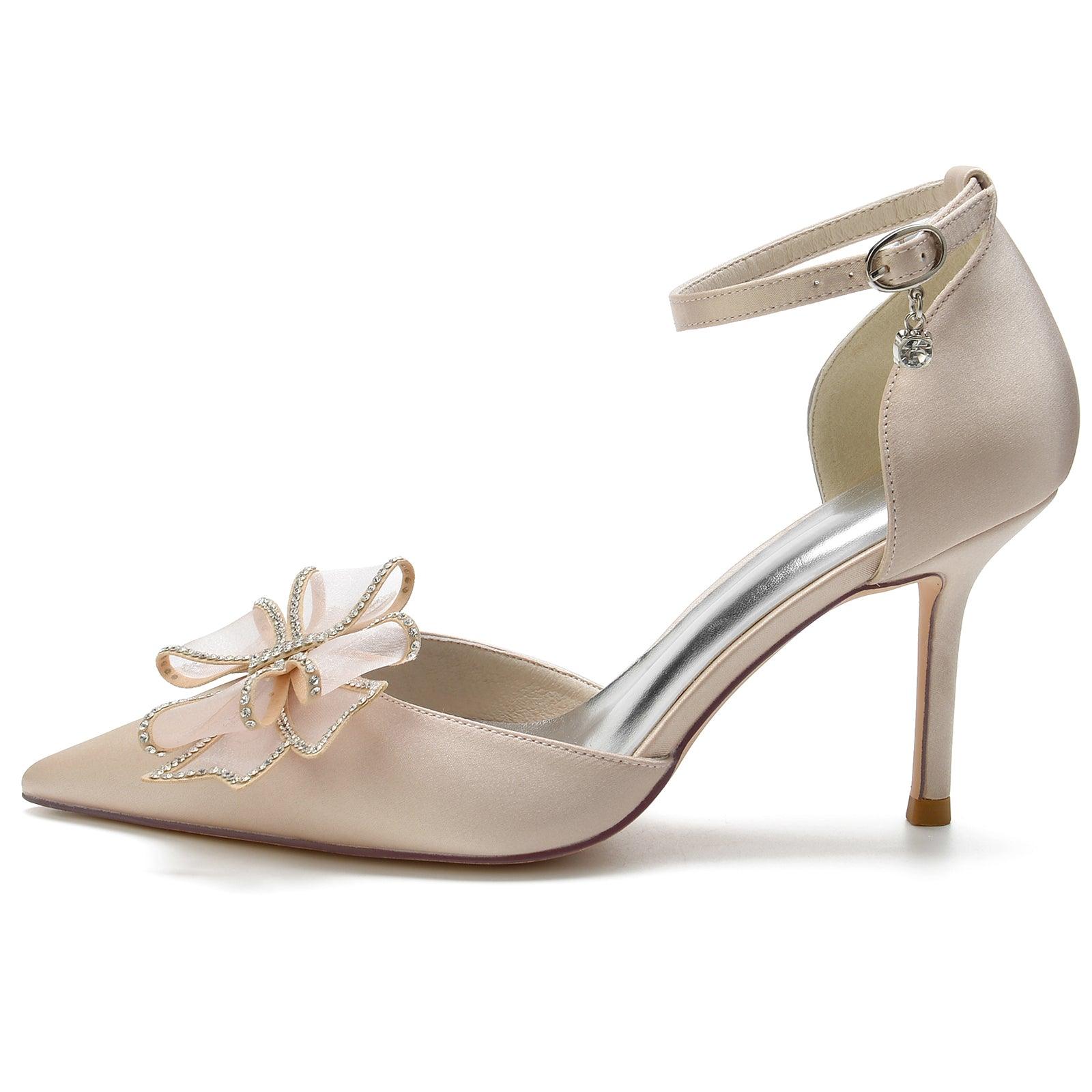 Stiletto Heel 8.5cm Silk-Like Shoes CK0170 - COCOMELODY