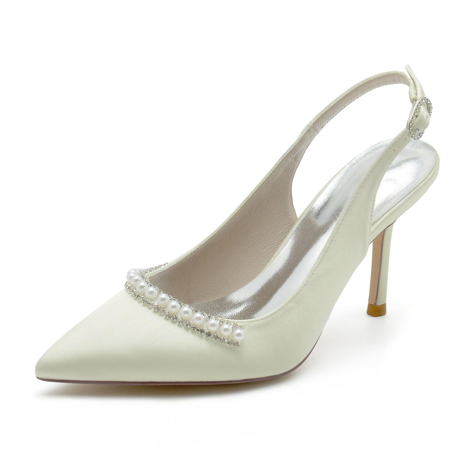 Stiletto Heel 9.5cm Silk-Like Shoes CK0172 - COCOMELODY
