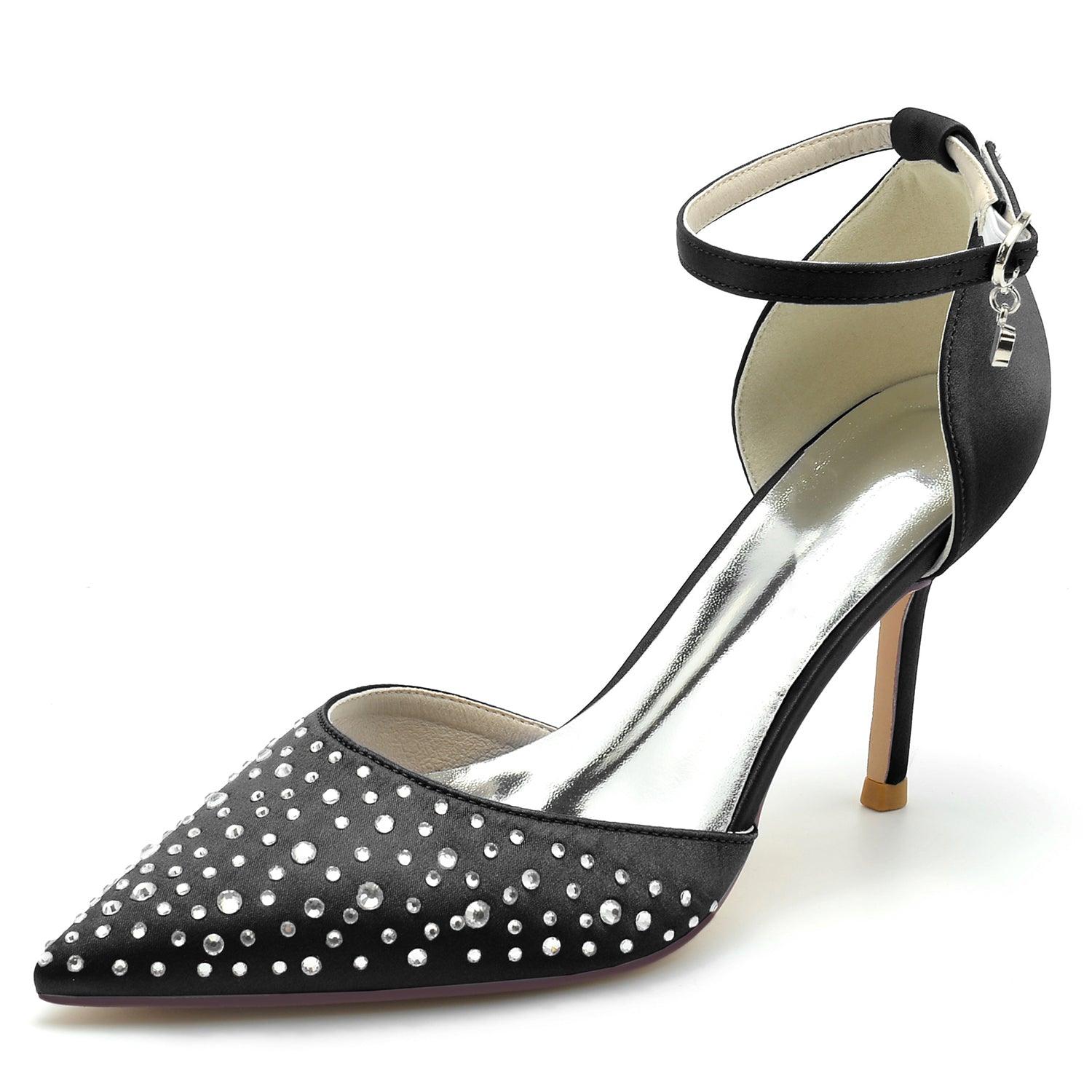 Stiletto Heel 9.5cm Silk-Like Shoes CK0173 - COCOMELODY