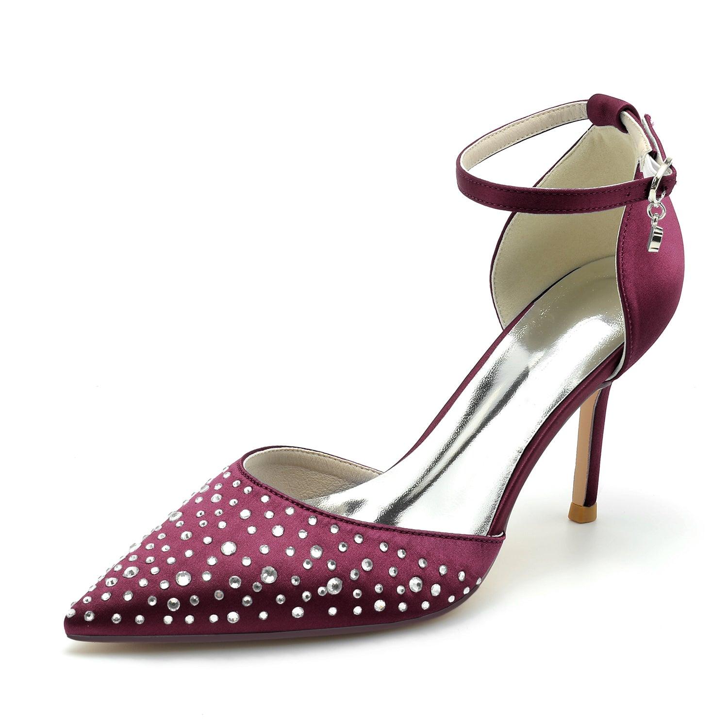 Stiletto Heel 9.5cm Silk-Like Shoes CK0173 - COCOMELODY
