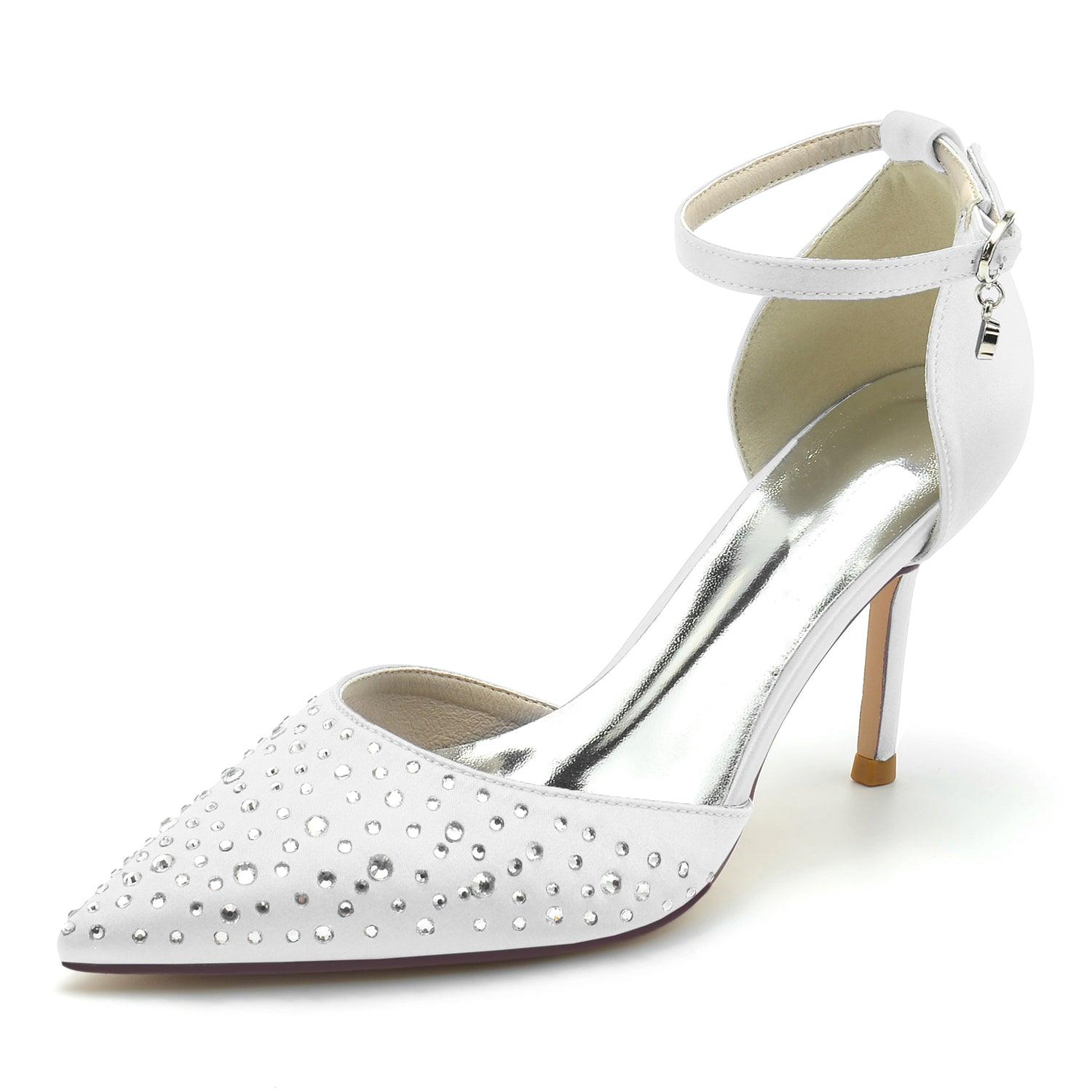 Stiletto Heel 9.5cm Silk-Like Shoes CK0173 - COCOMELODY