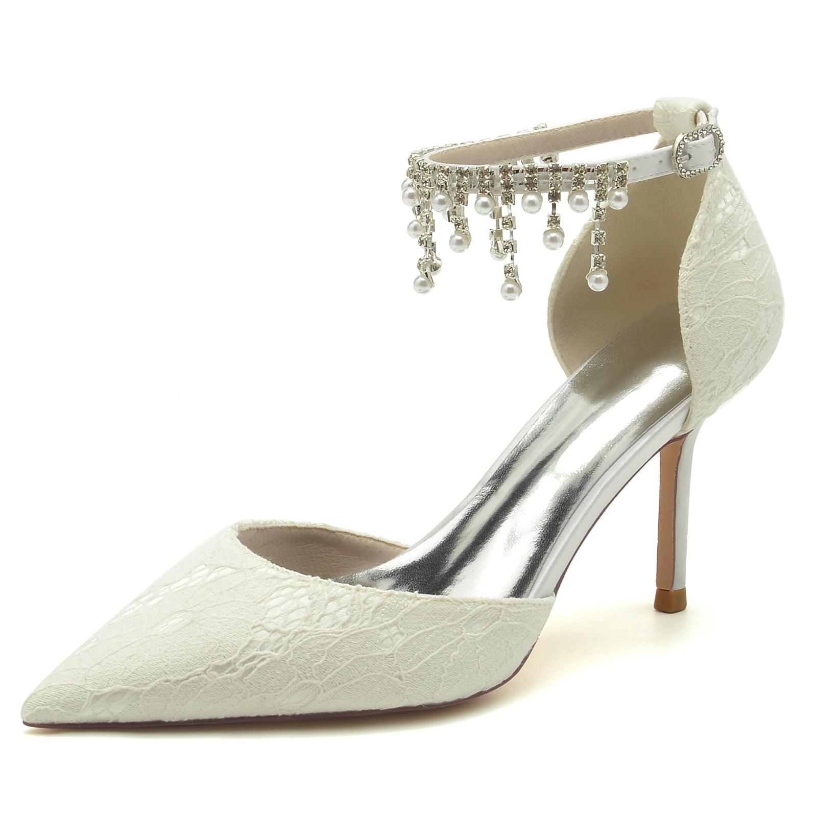Stiletto Heel 8.5cm Lace Shoes CK0175 - COCOMELODY