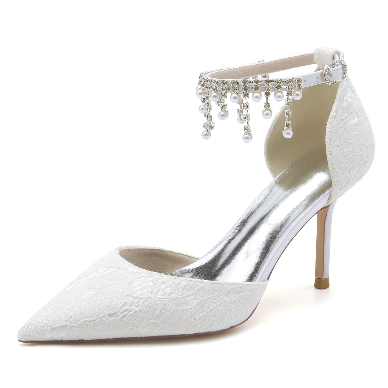 Stiletto Heel 8.5cm Lace Shoes CK0175 - COCOMELODY