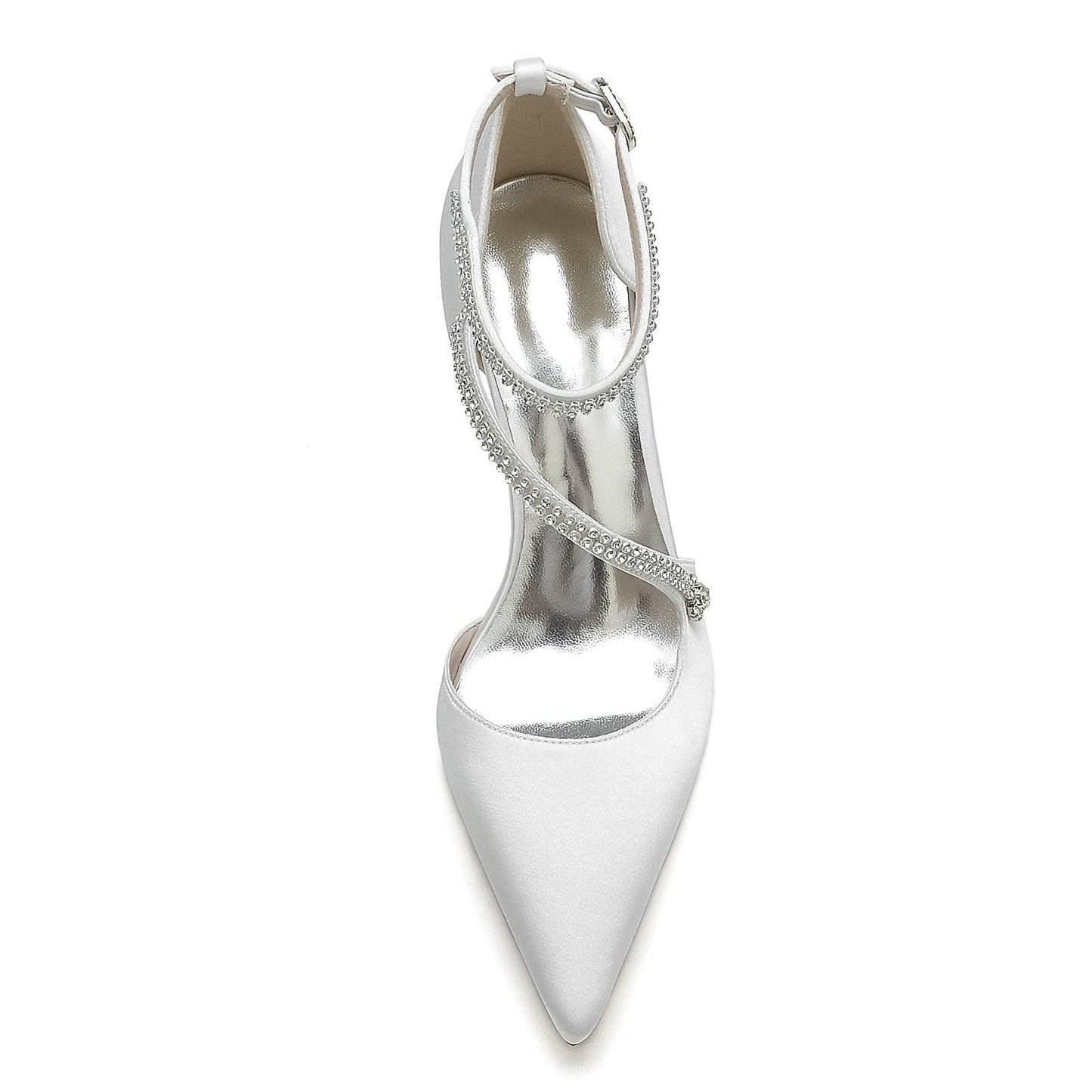 Chunky Heel 8.5cm Silk-Like Shoes CK0193 - COCOMELODY