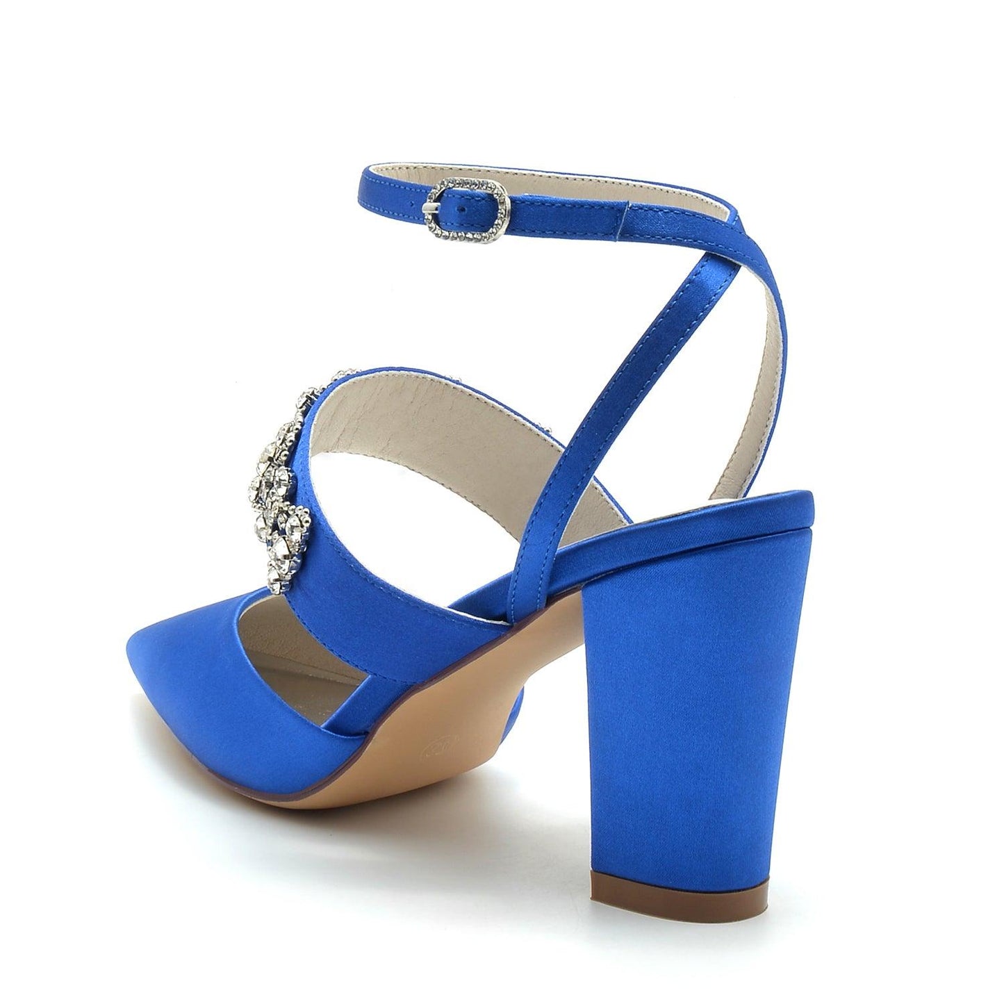 Chunky Heel 8.5cm Silk-Like Shoes CK0200 - COCOMELODY