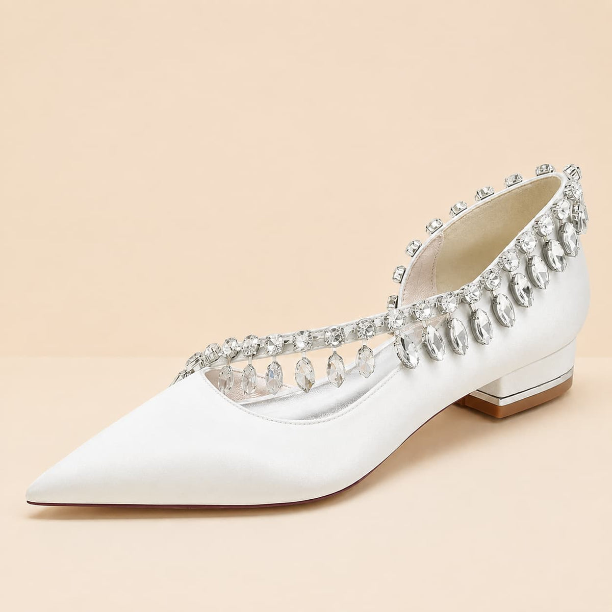 Flat Heel 2.5cm Silk-Like Shoes CK0257 - 10 Days / White / 36 - COCOMELODY