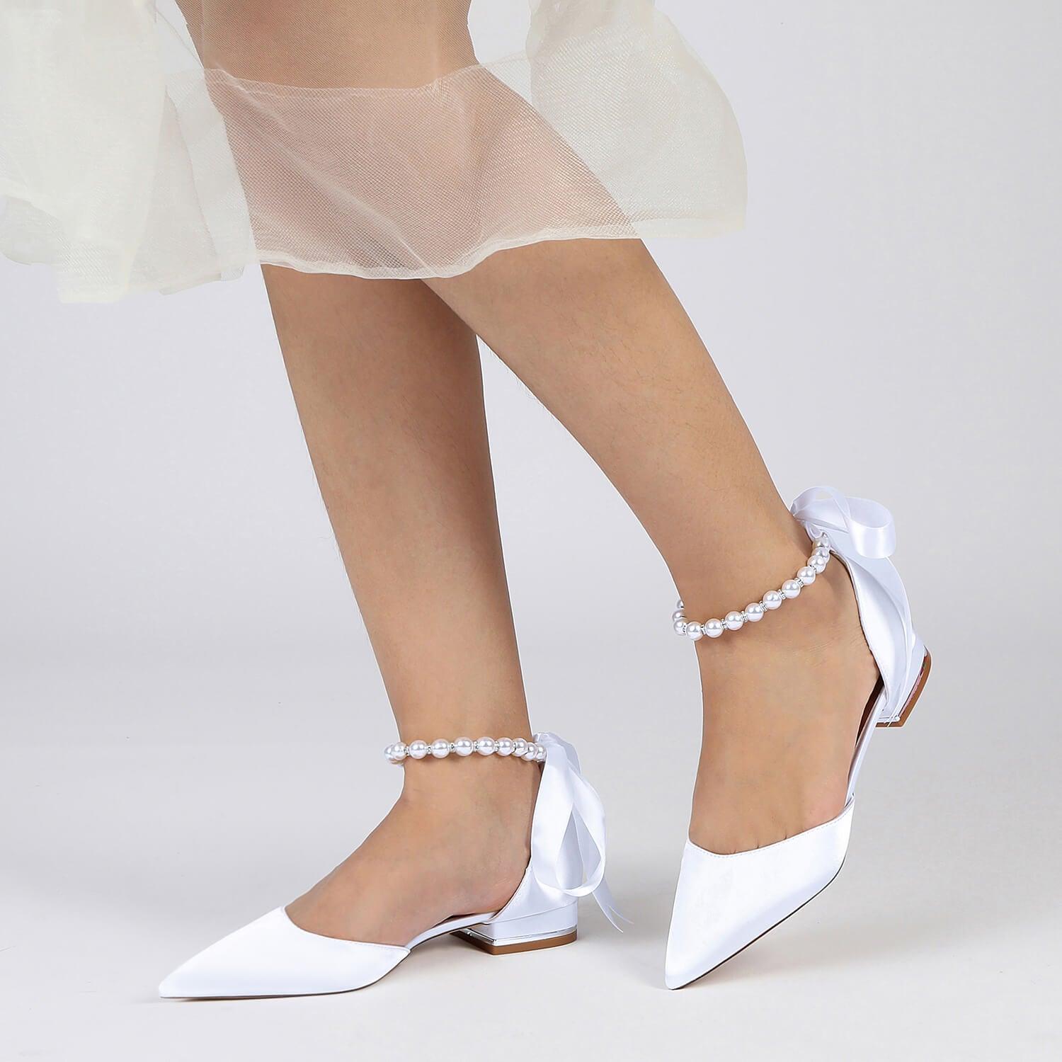 Flat Heel 2.5cm Silk-Like Shoes CK0258 - COCOMELODY
