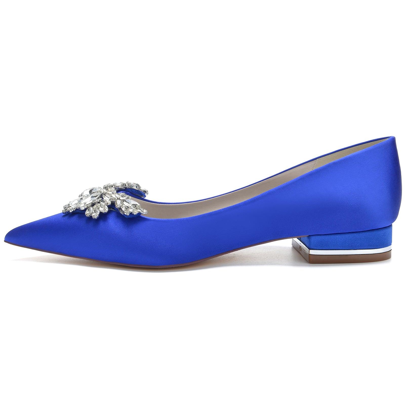 White Satin Pointy Shoes CK0279 - COCOMELODY