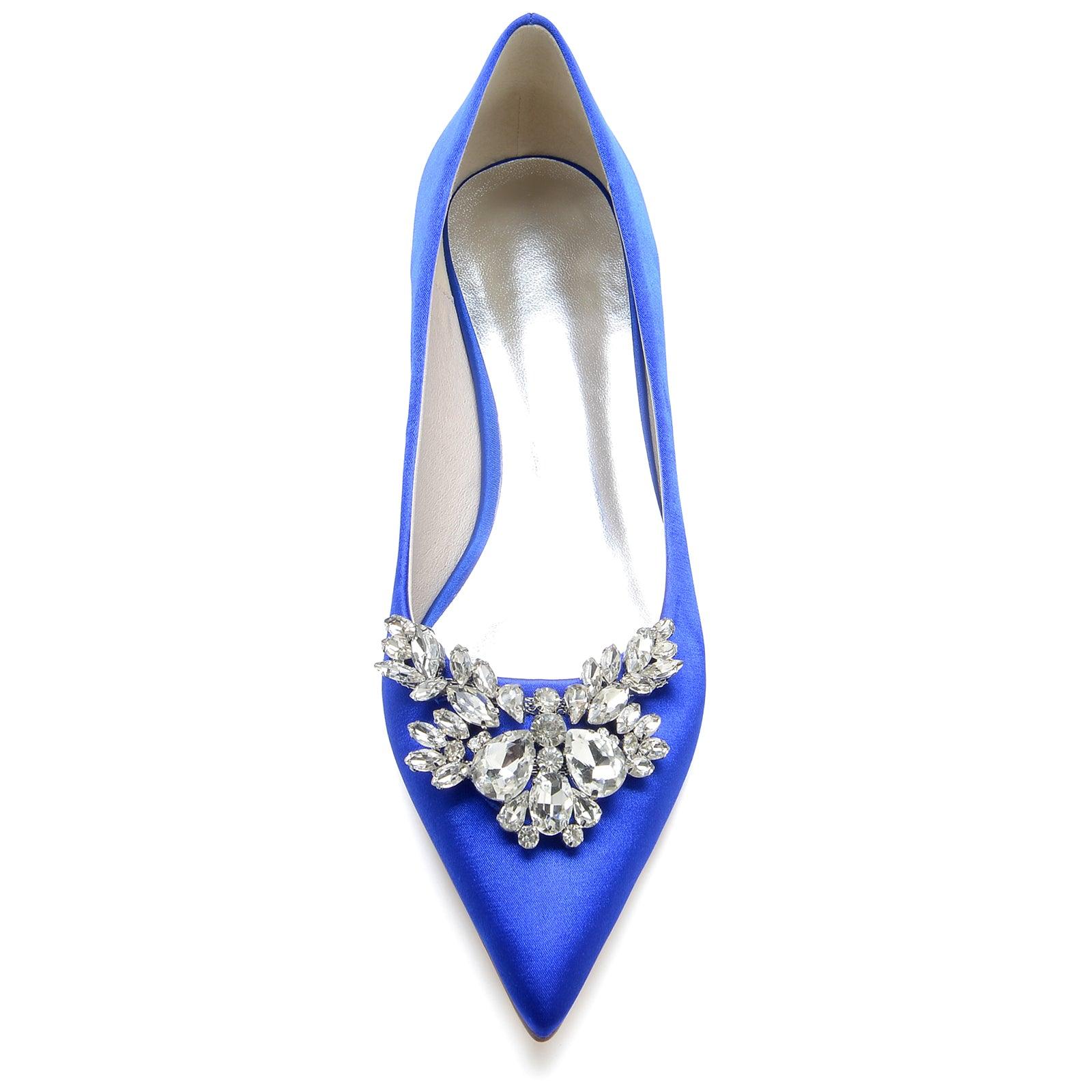 White Satin Pointy Shoes CK0279 - COCOMELODY