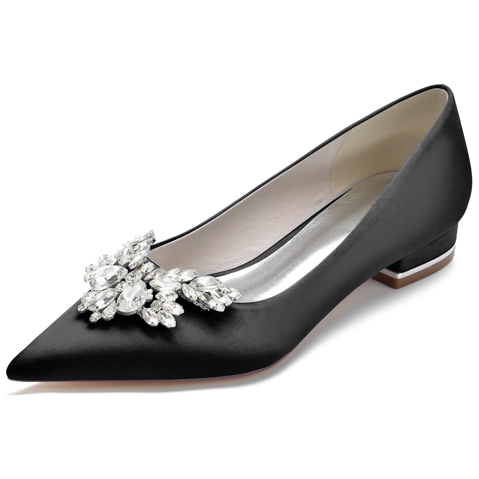 White Satin Pointy Shoes CK0279 - COCOMELODY