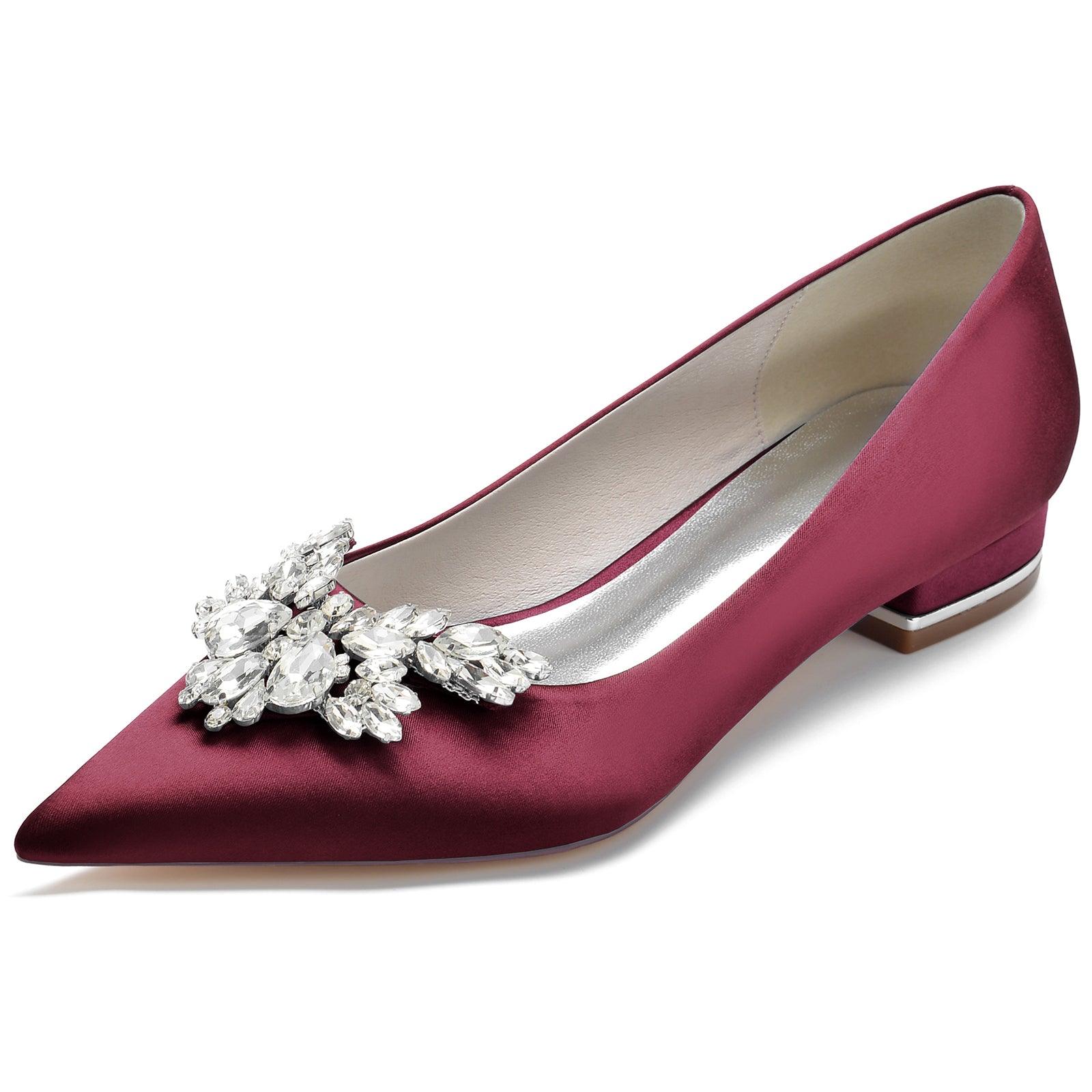 White Satin Pointy Shoes CK0279 - COCOMELODY