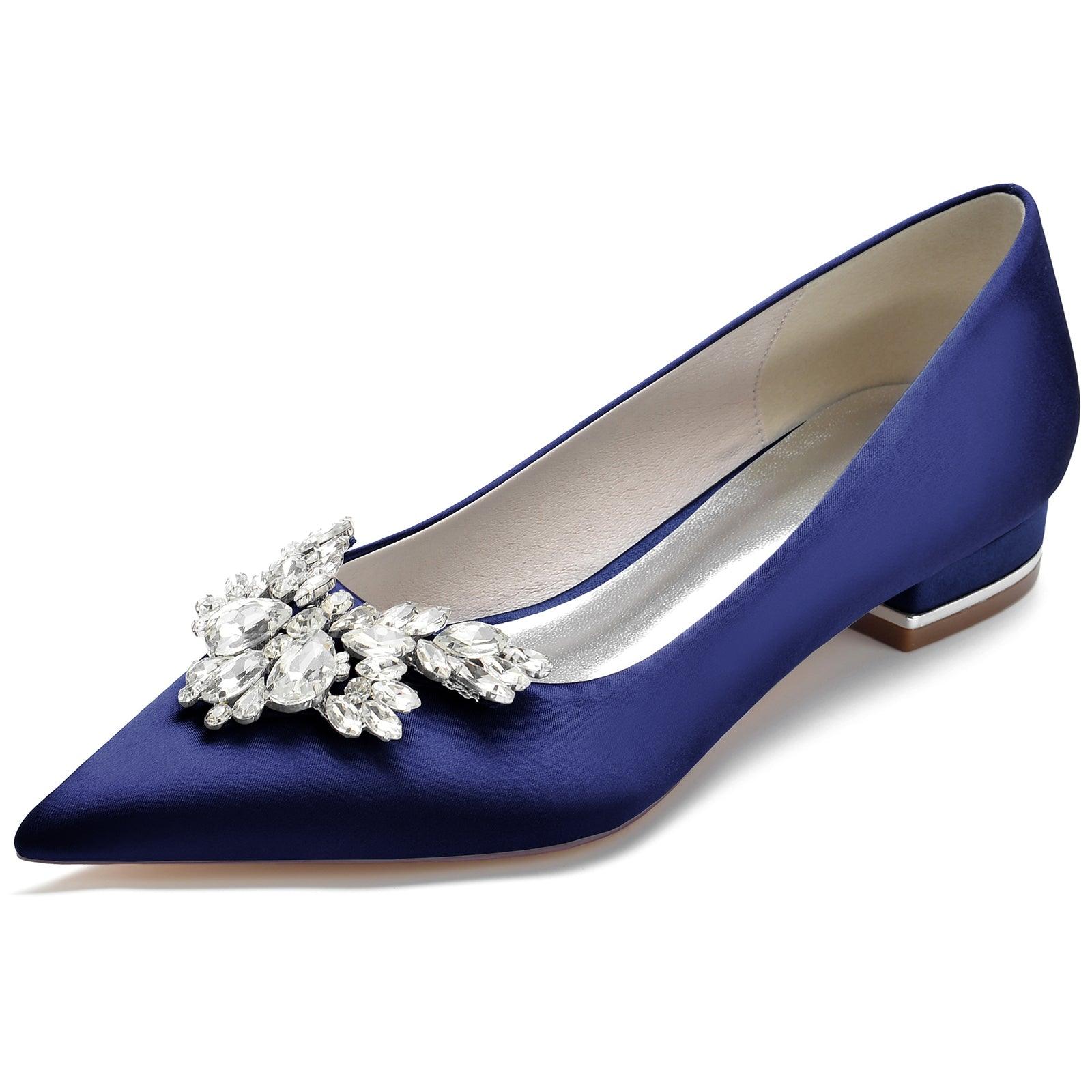 White Satin Pointy Shoes CK0279 - COCOMELODY