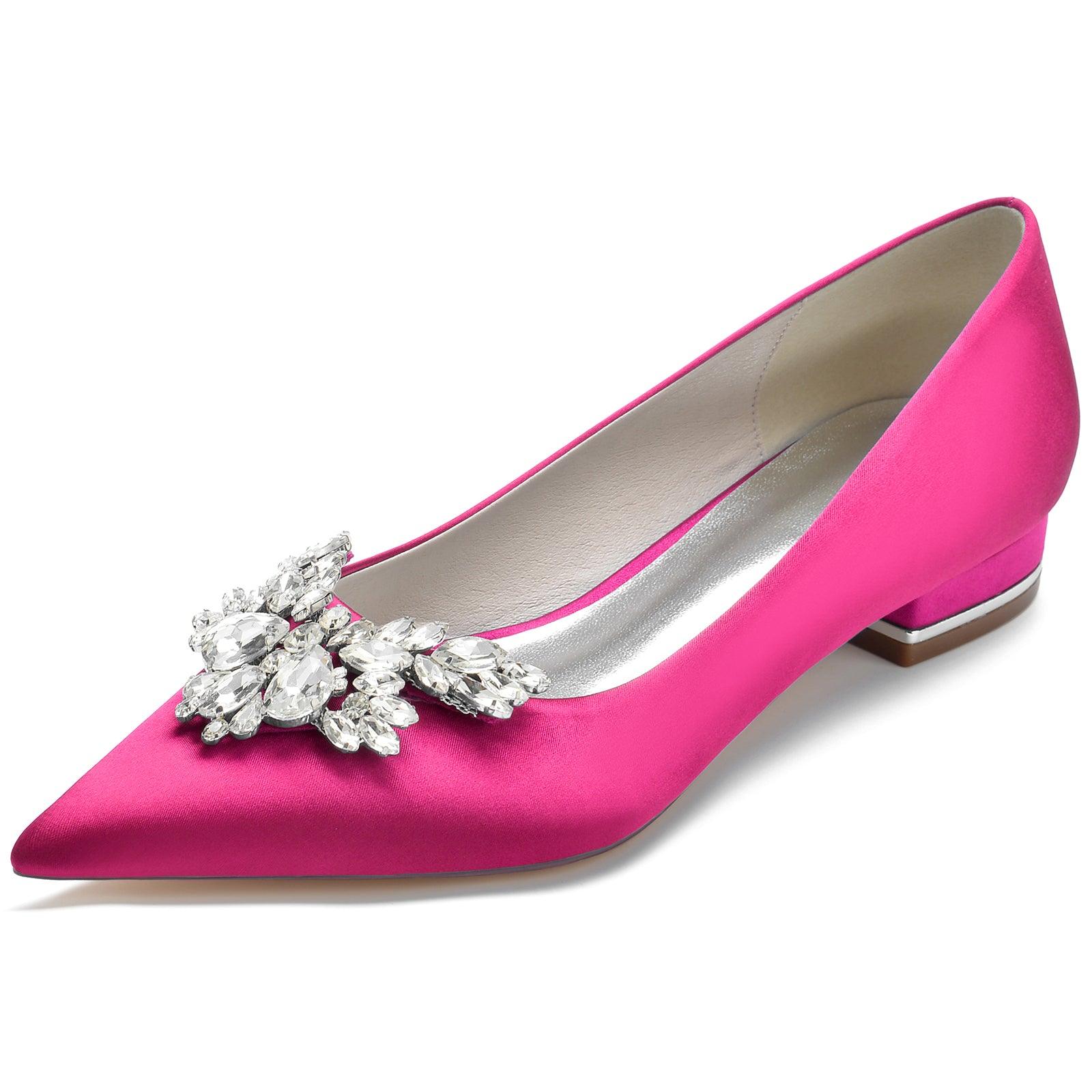 White Satin Pointy Shoes CK0279 - COCOMELODY