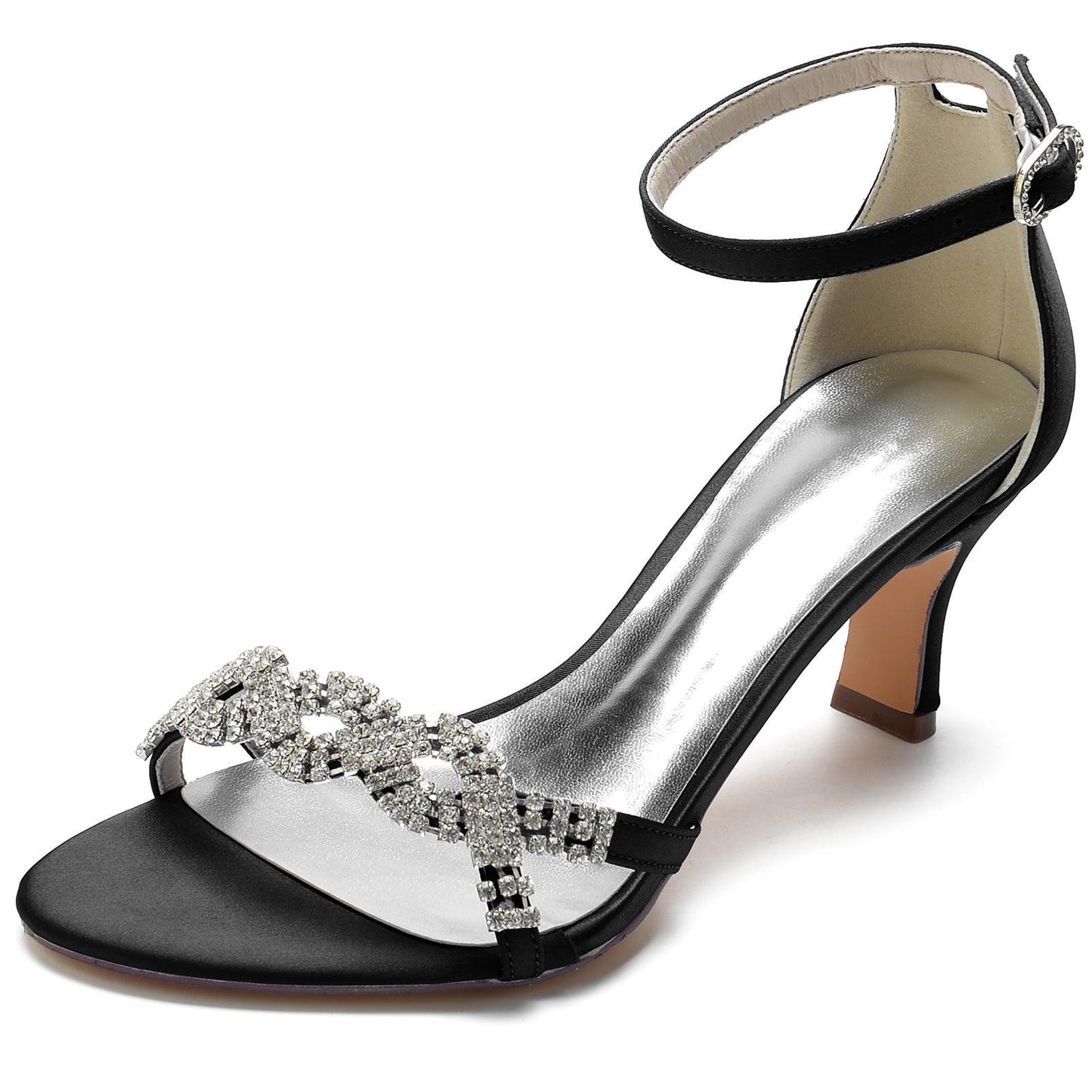 Chunky Heel 6.5cm Silk-Like Shoes CK0301 - COCOMELODY