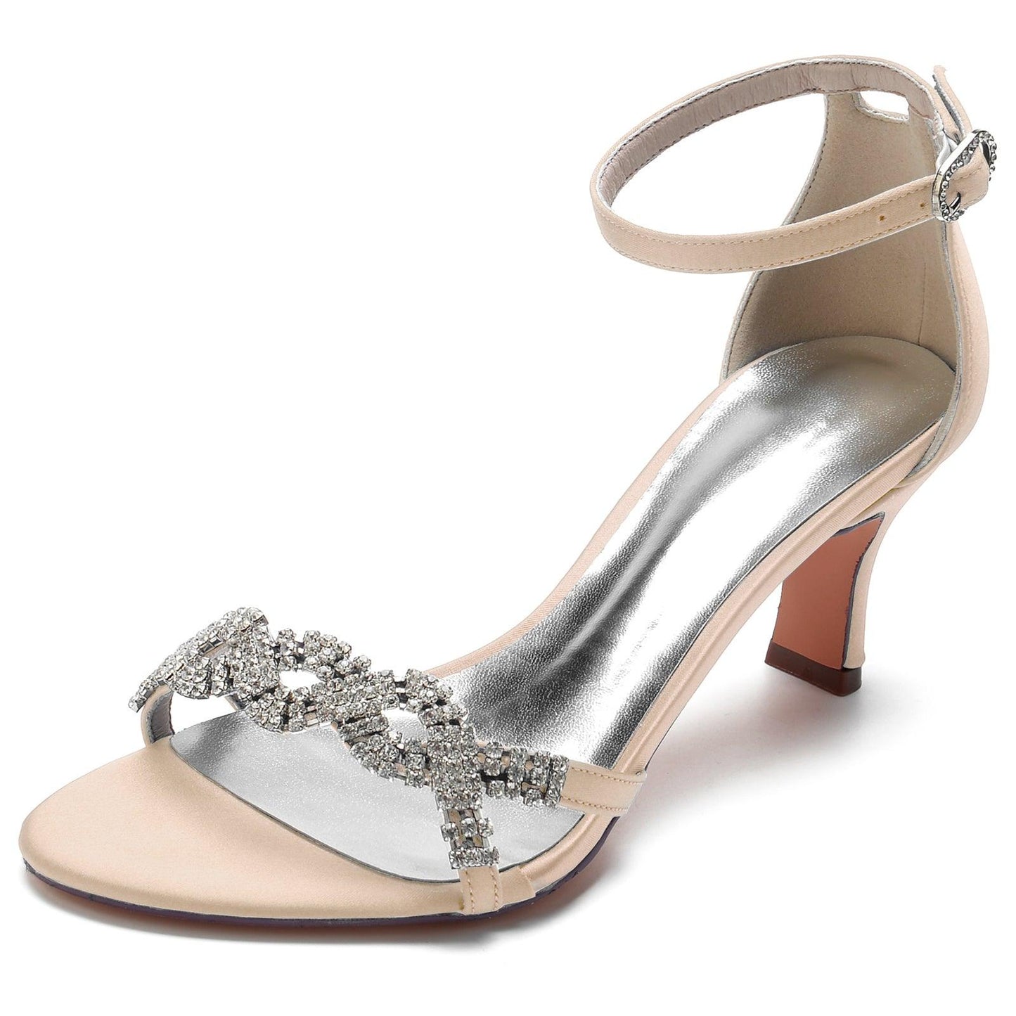Chunky Heel 6.5cm Silk-Like Shoes CK0301 - COCOMELODY