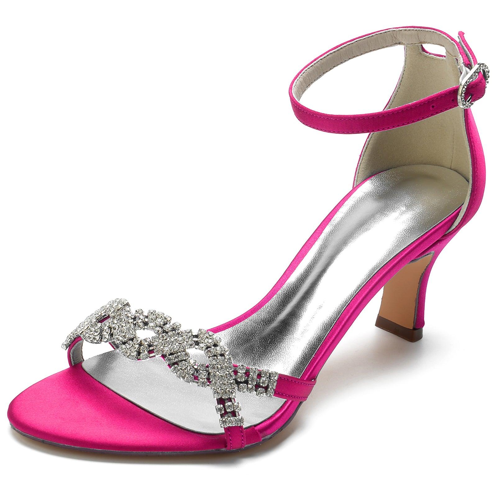 Chunky Heel 6.5cm Silk-Like Shoes CK0301 - COCOMELODY
