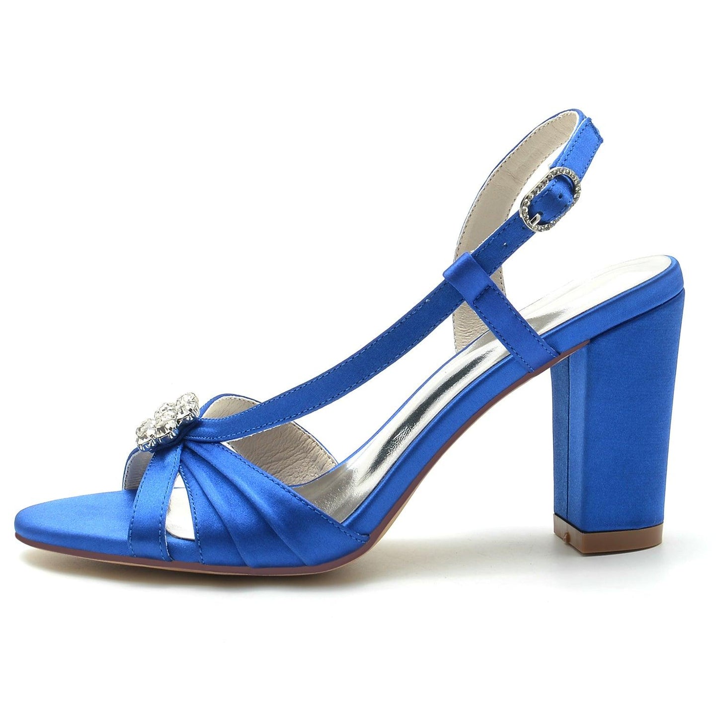 Chunky Heel 8.5cm Silk-Like Shoes CK0302 - COCOMELODY