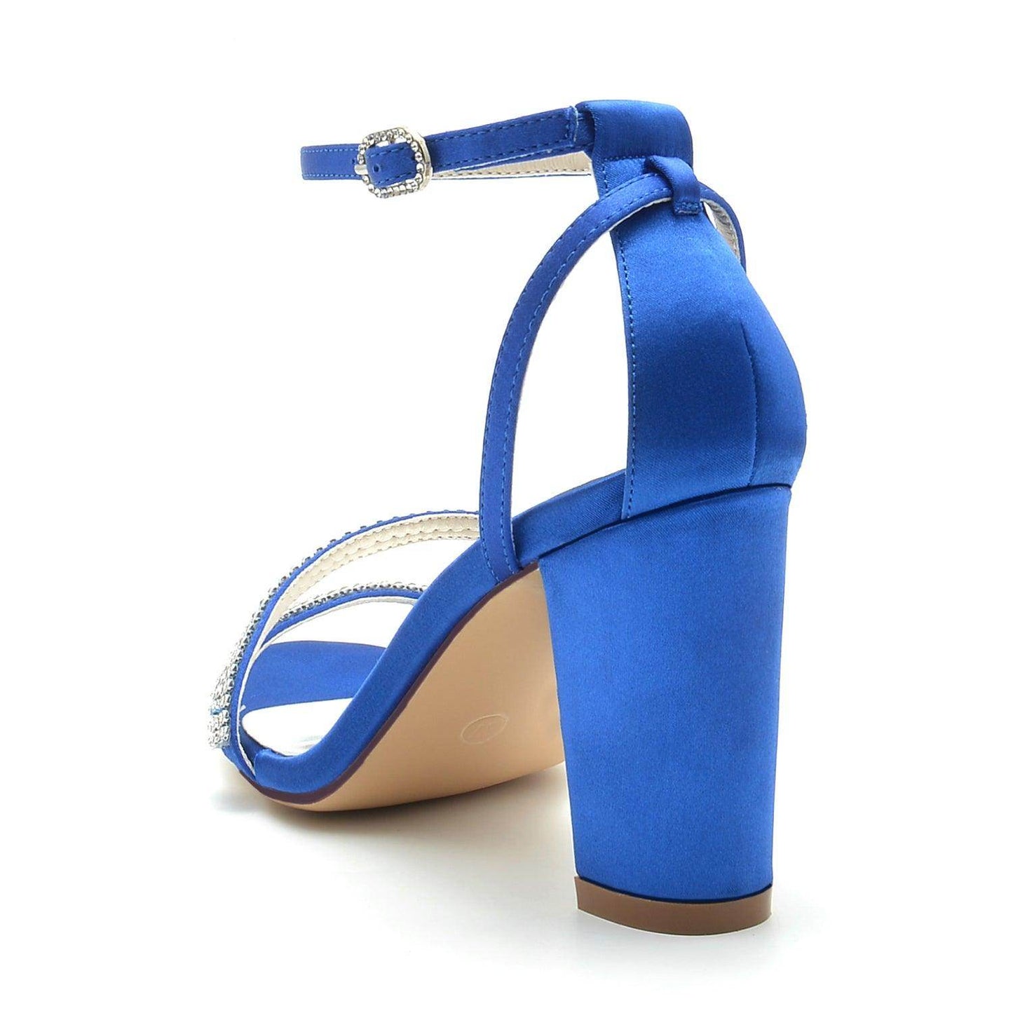 Blue Ankle Strap Heels CK0303 - COCOMELODY