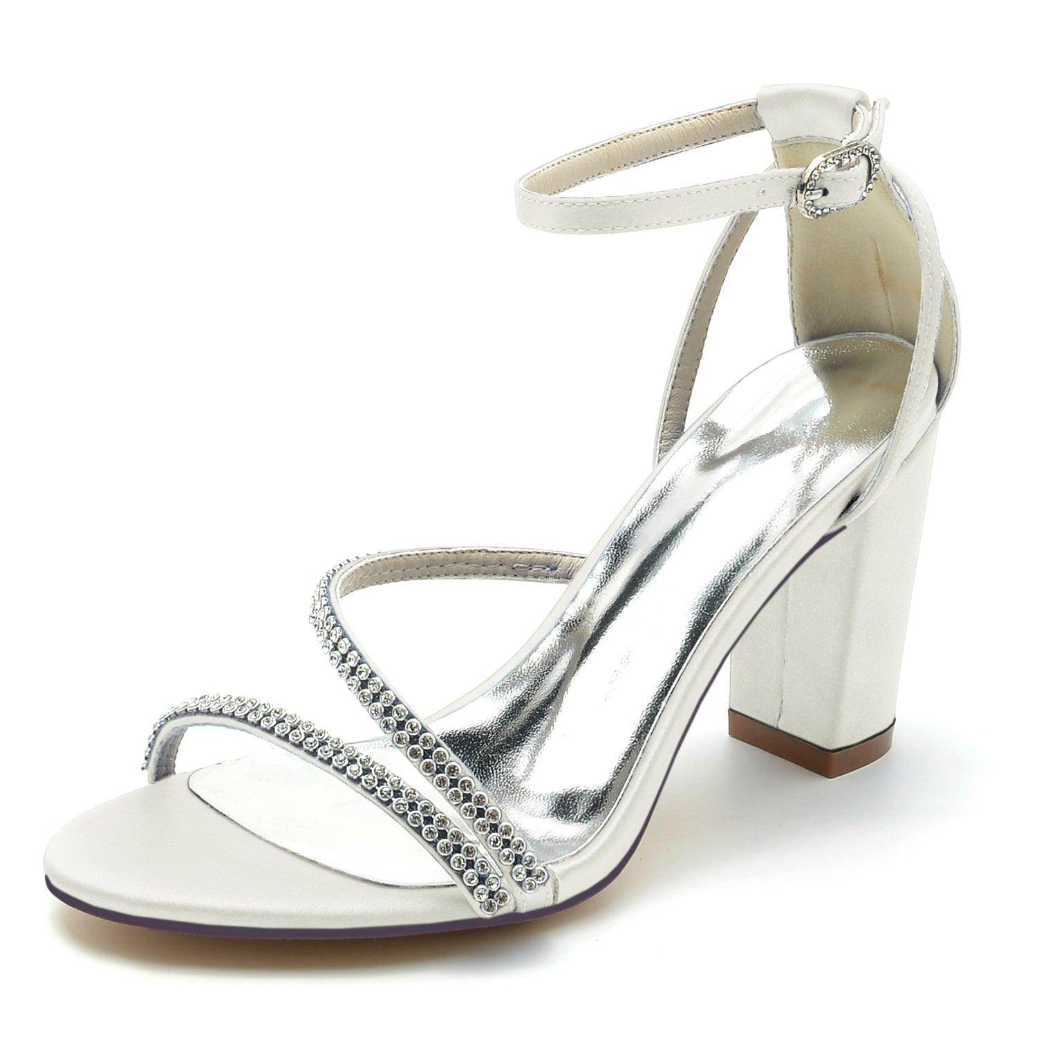Blue Ankle Strap Heels CK0303 - COCOMELODY