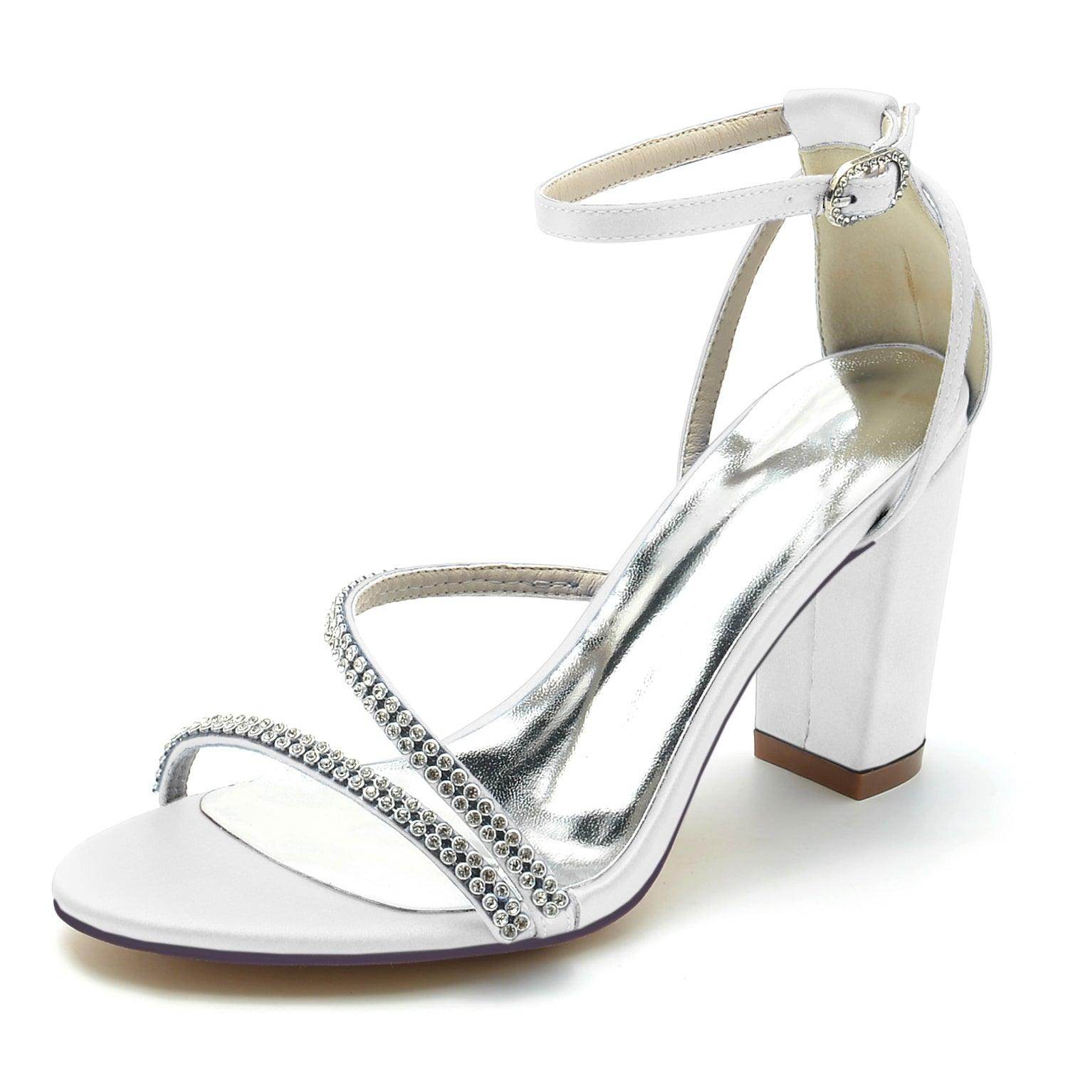 Blue Ankle Strap Heels CK0303 - COCOMELODY