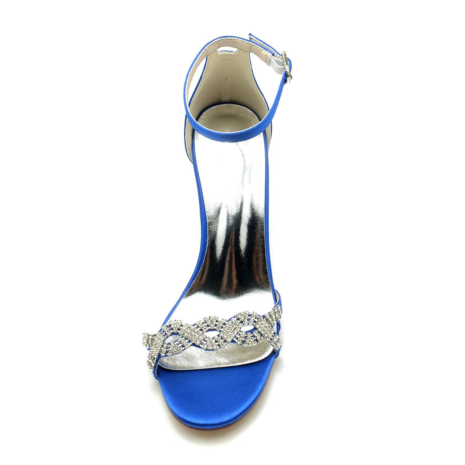 Chunky Heel 8.5cm Silk-Like Shoes CK0304 - COCOMELODY