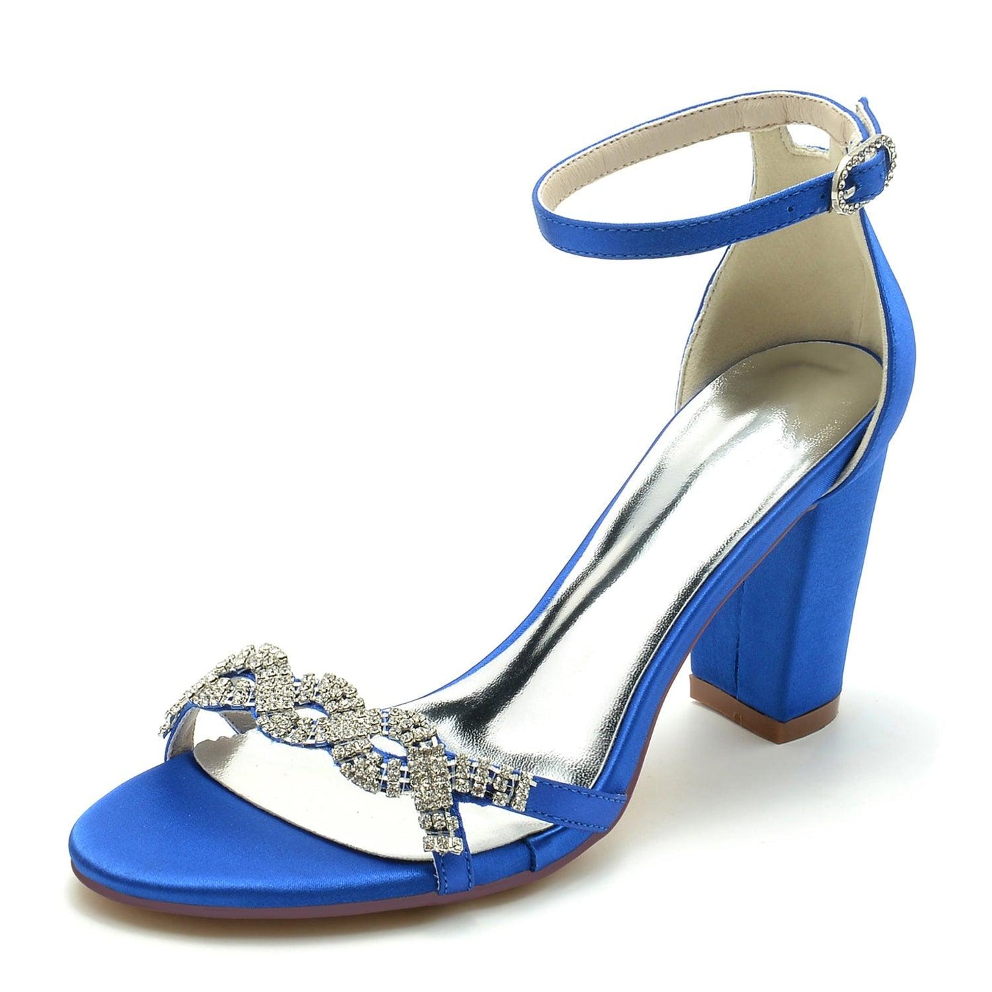 Chunky Heel 8.5cm Silk-Like Shoes CK0304 - COCOMELODY