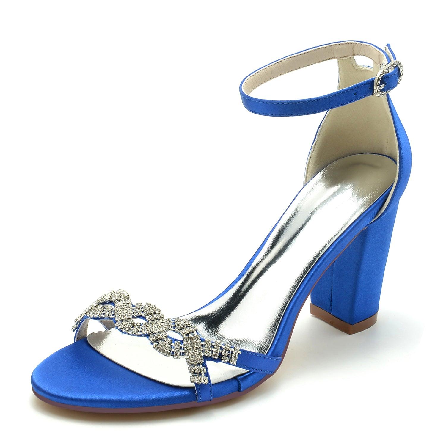 Chunky Heel 8.5cm Silk-Like Shoes CK0304 - COCOMELODY
