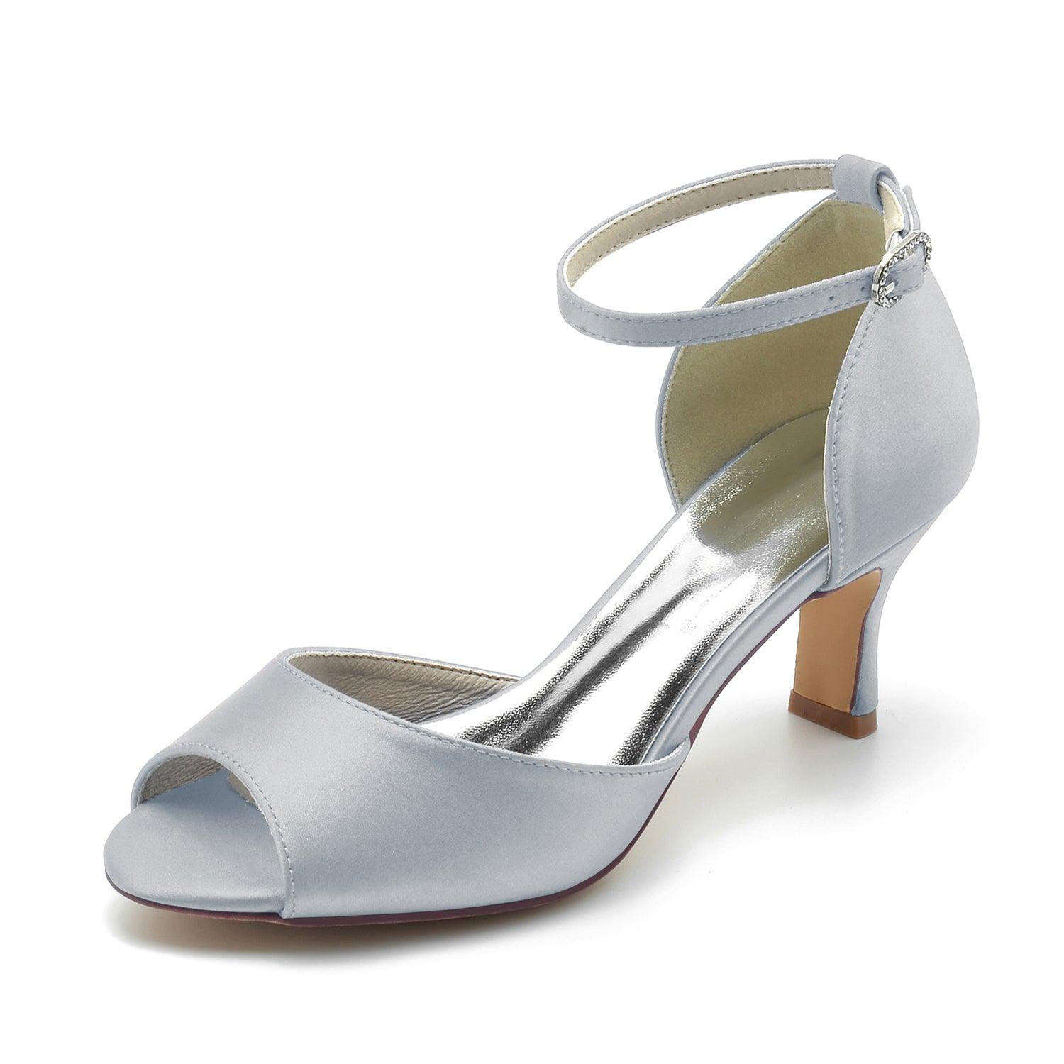 Blue Satin Heels CK0305 - COCOMELODY