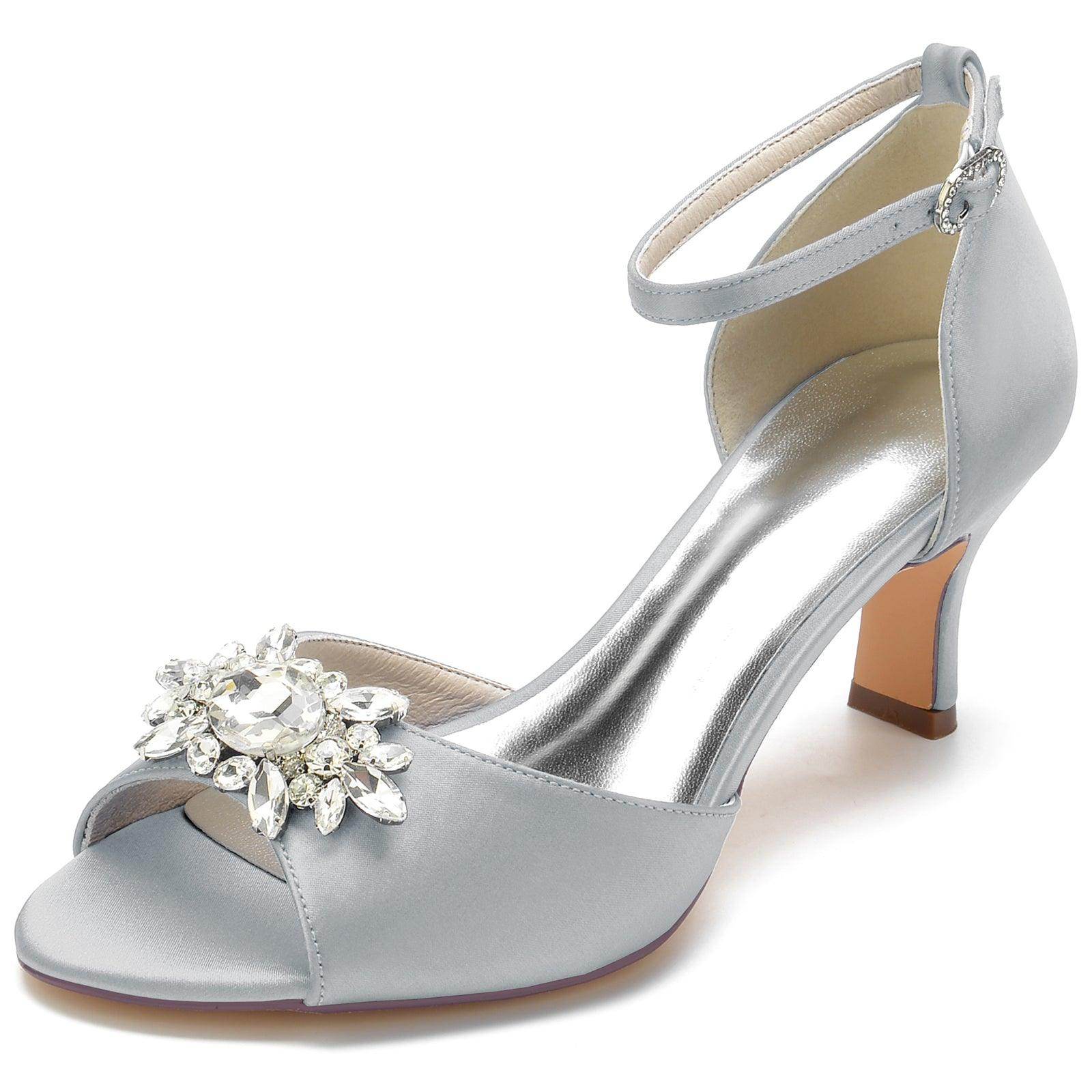 Chunky Heel 6.5cm Silk-Like Shoes CK0307 - COCOMELODY