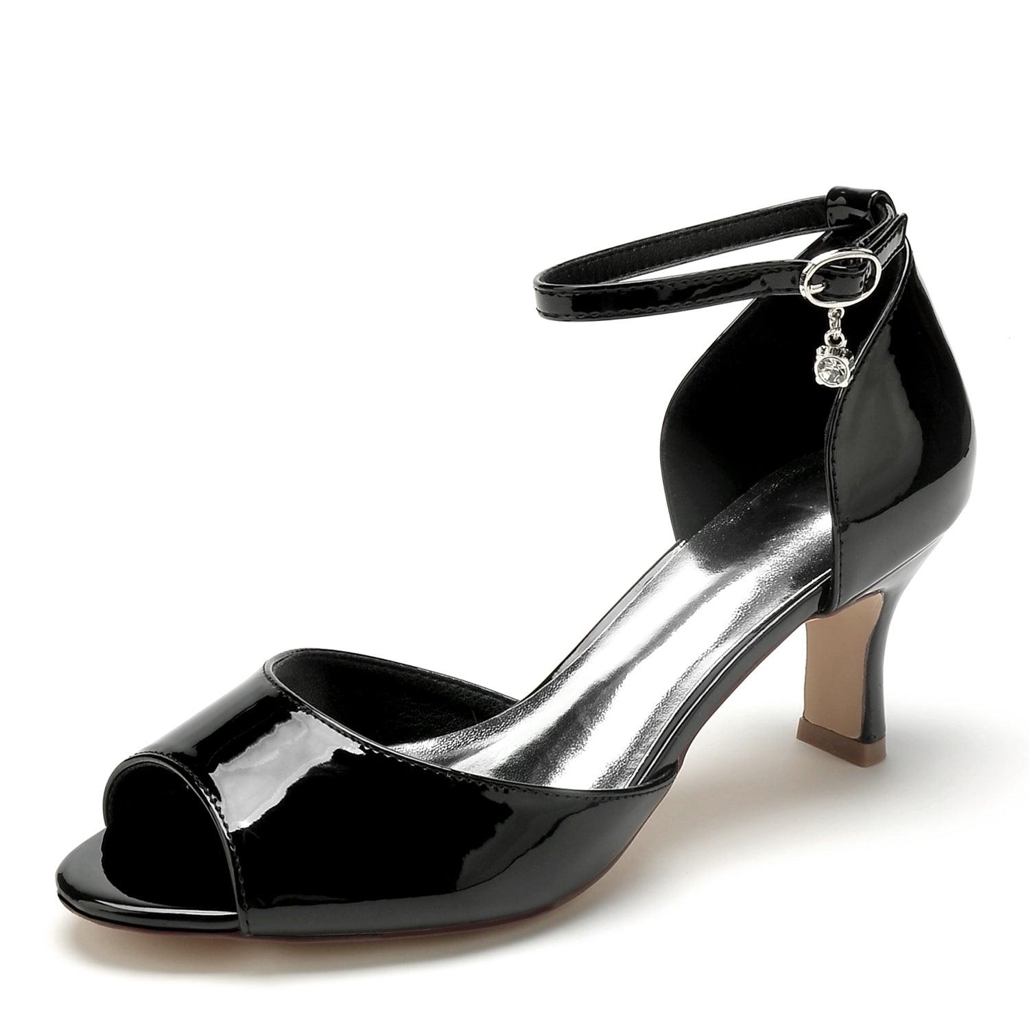 Chunky Heel 6.5cm Patent Leather Shoes CK0308 - COCOMELODY