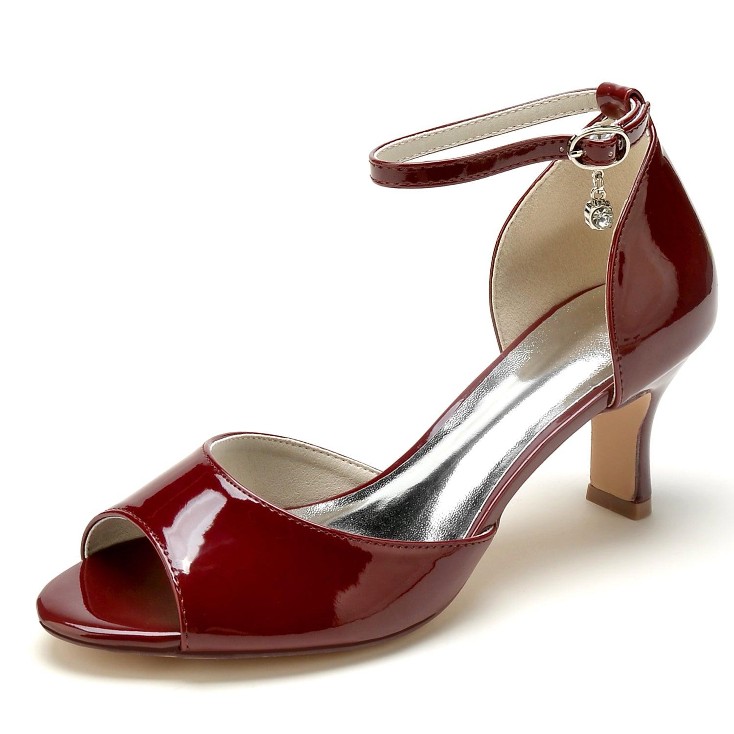 Chunky Heel 6.5cm Patent Leather Shoes CK0308 - COCOMELODY
