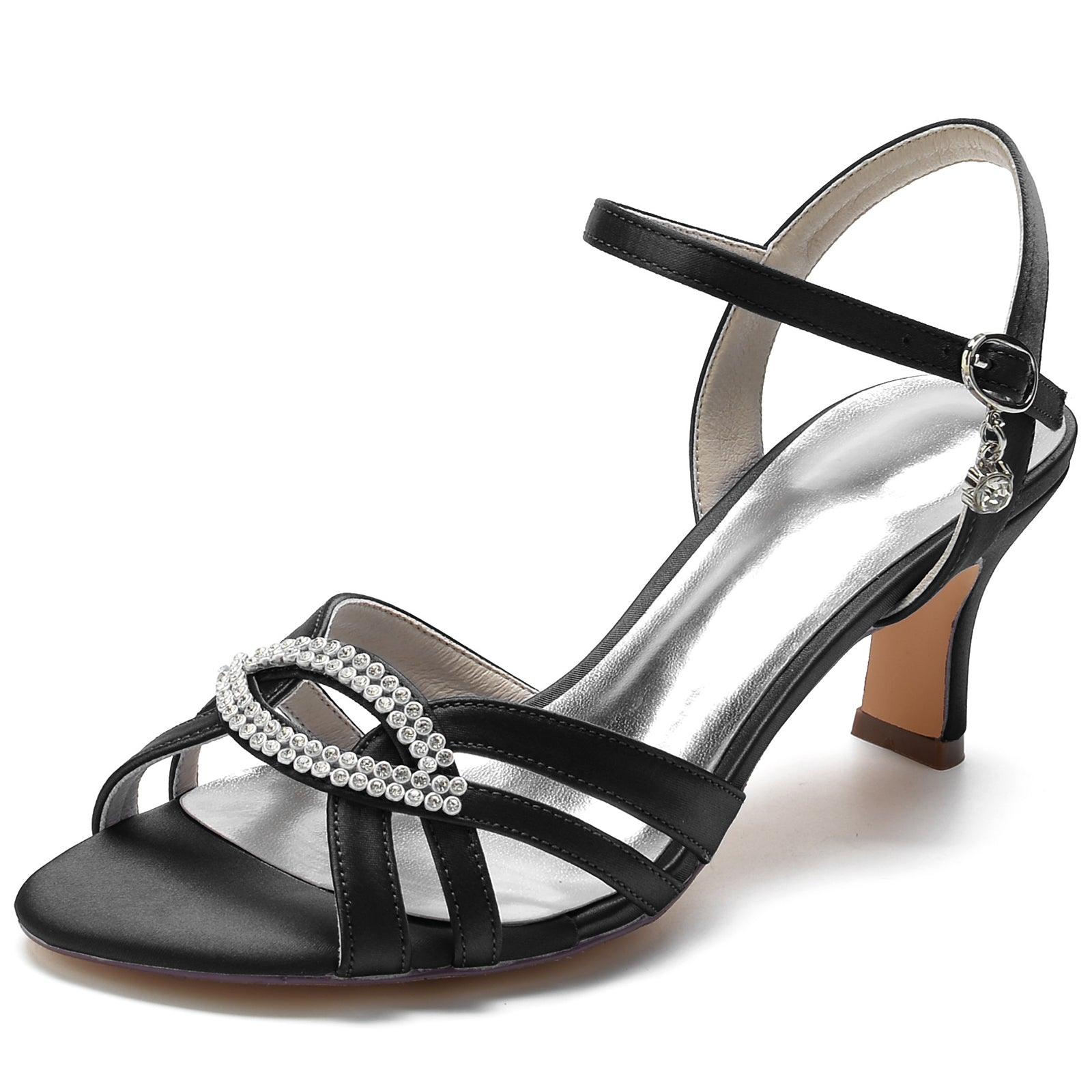 Chunky Heel 6.5cm Silk-Like Shoes CK0309 - COCOMELODY