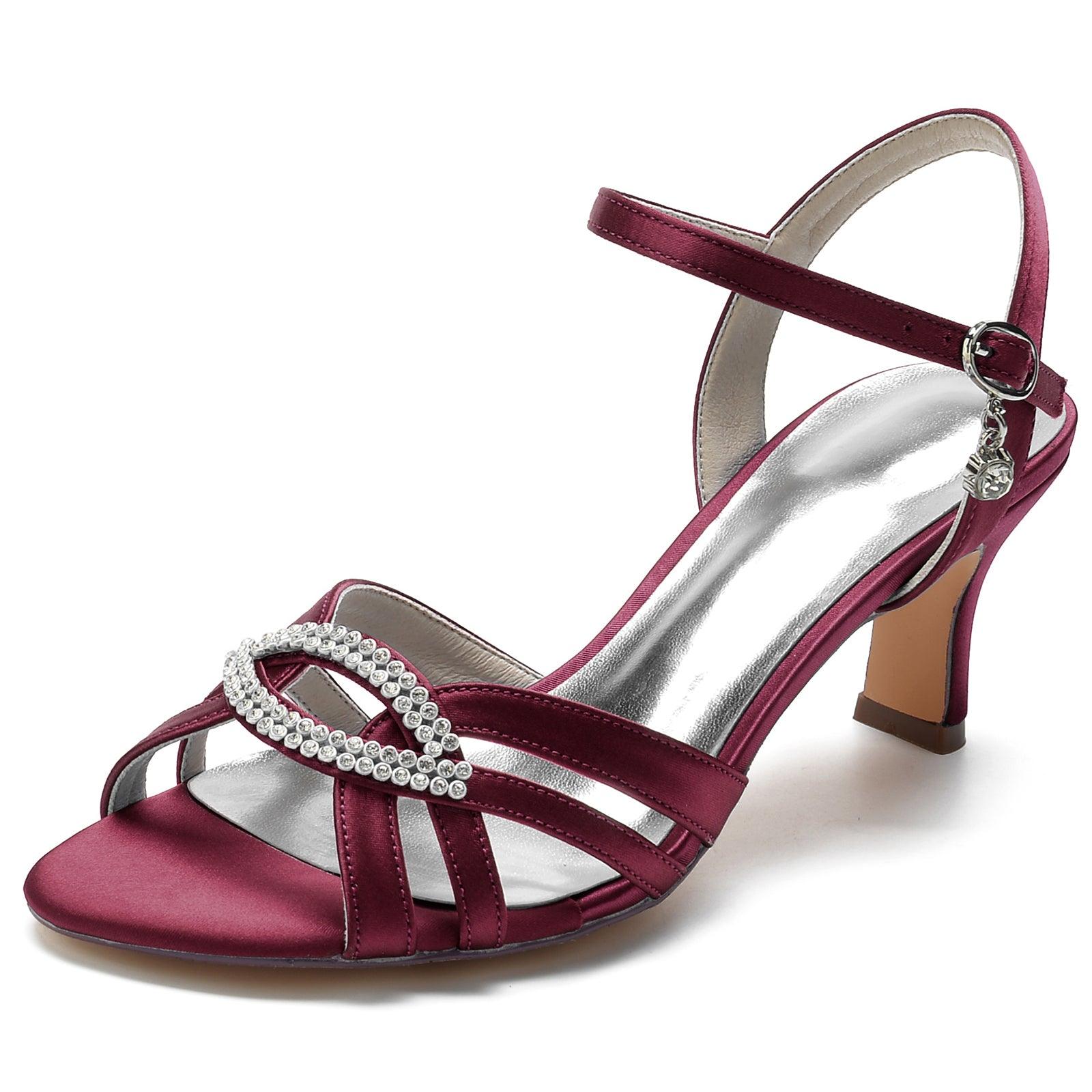 Chunky Heel 6.5cm Silk-Like Shoes CK0309 - COCOMELODY