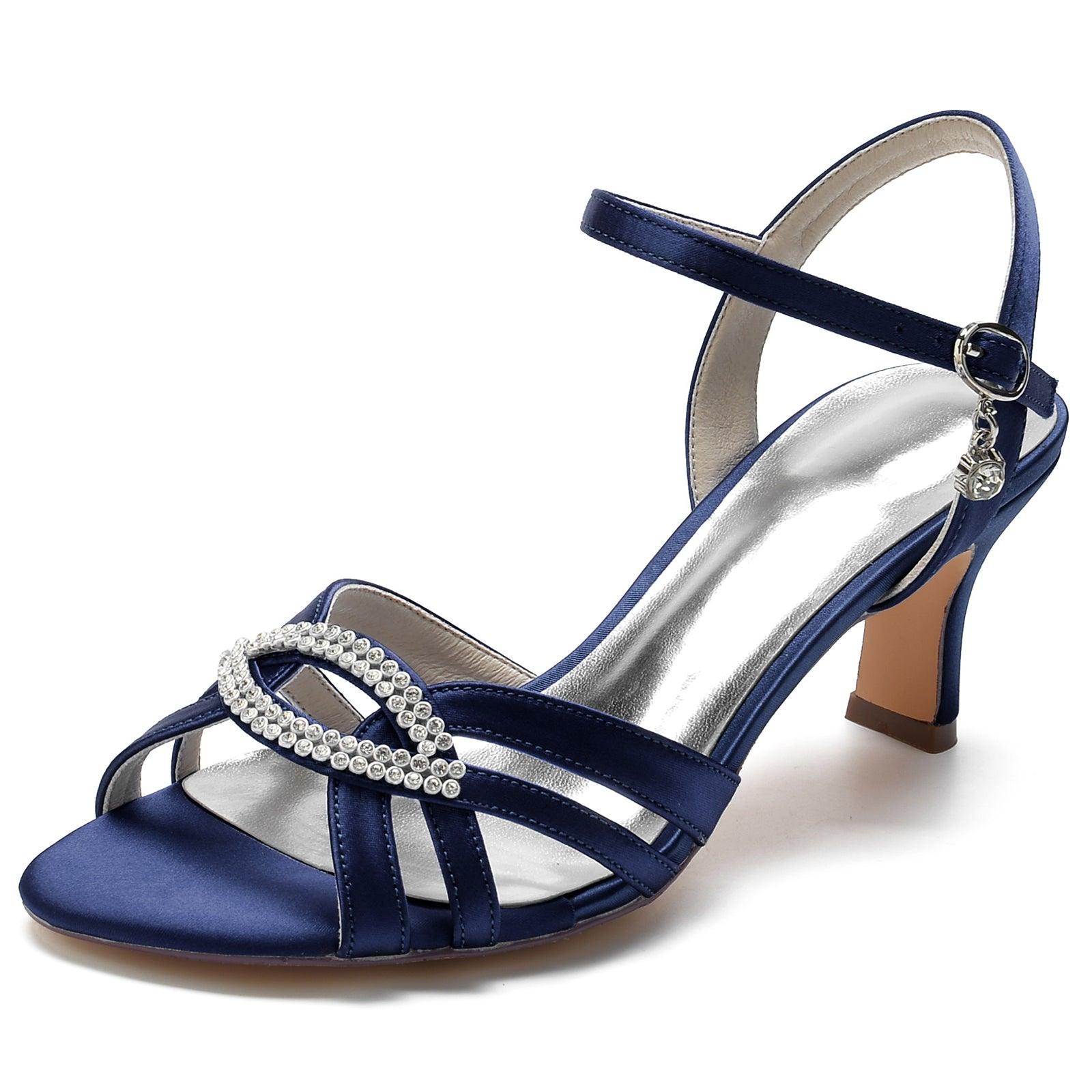 Chunky Heel 6.5cm Silk-Like Shoes CK0309 - COCOMELODY