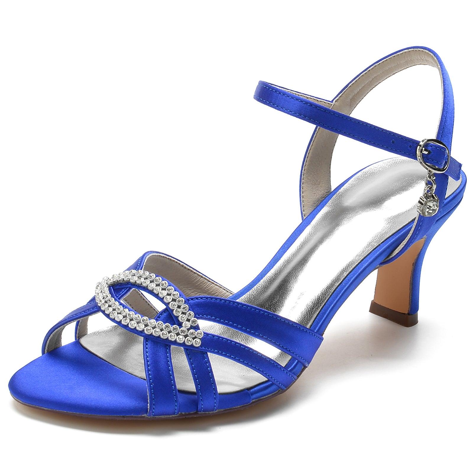 Chunky Heel 6.5cm Silk-Like Shoes CK0309 - COCOMELODY