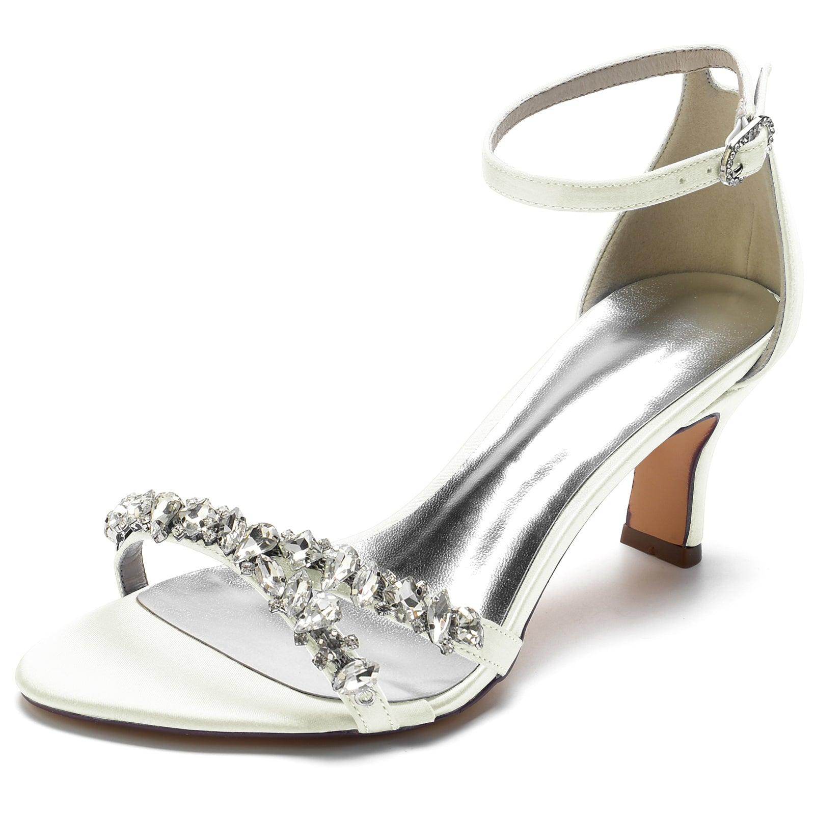 Chunky Heel 6.5cm Silk-Like Shoes CK0312 - COCOMELODY