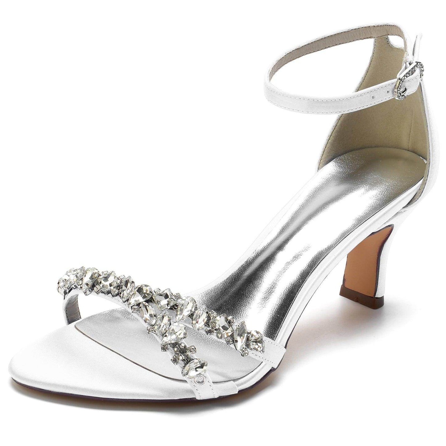 Chunky Heel 6.5cm Silk-Like Shoes CK0312 - COCOMELODY