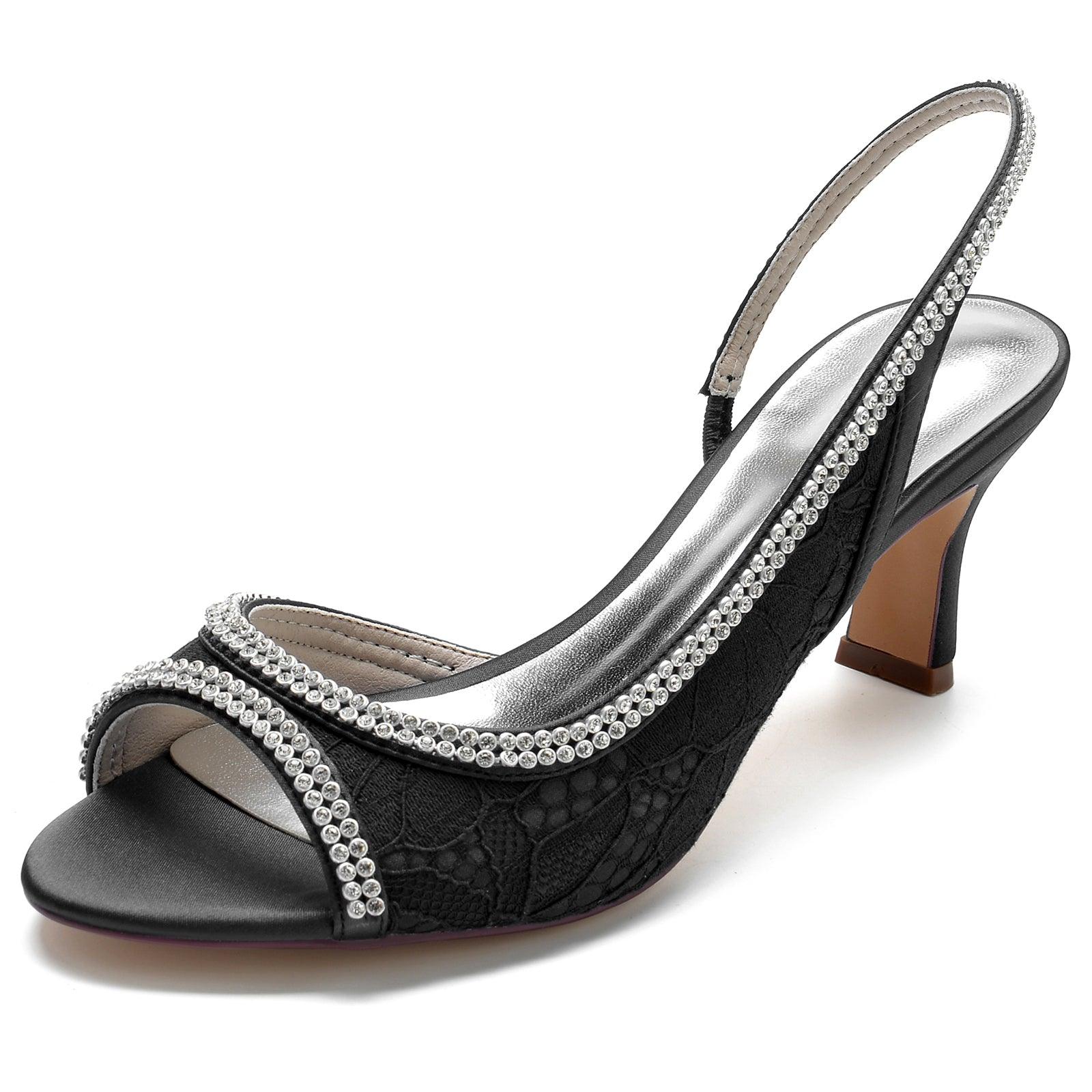 Chunky Heel 6.5cm Silk-Like Shoes CK0316 - COCOMELODY