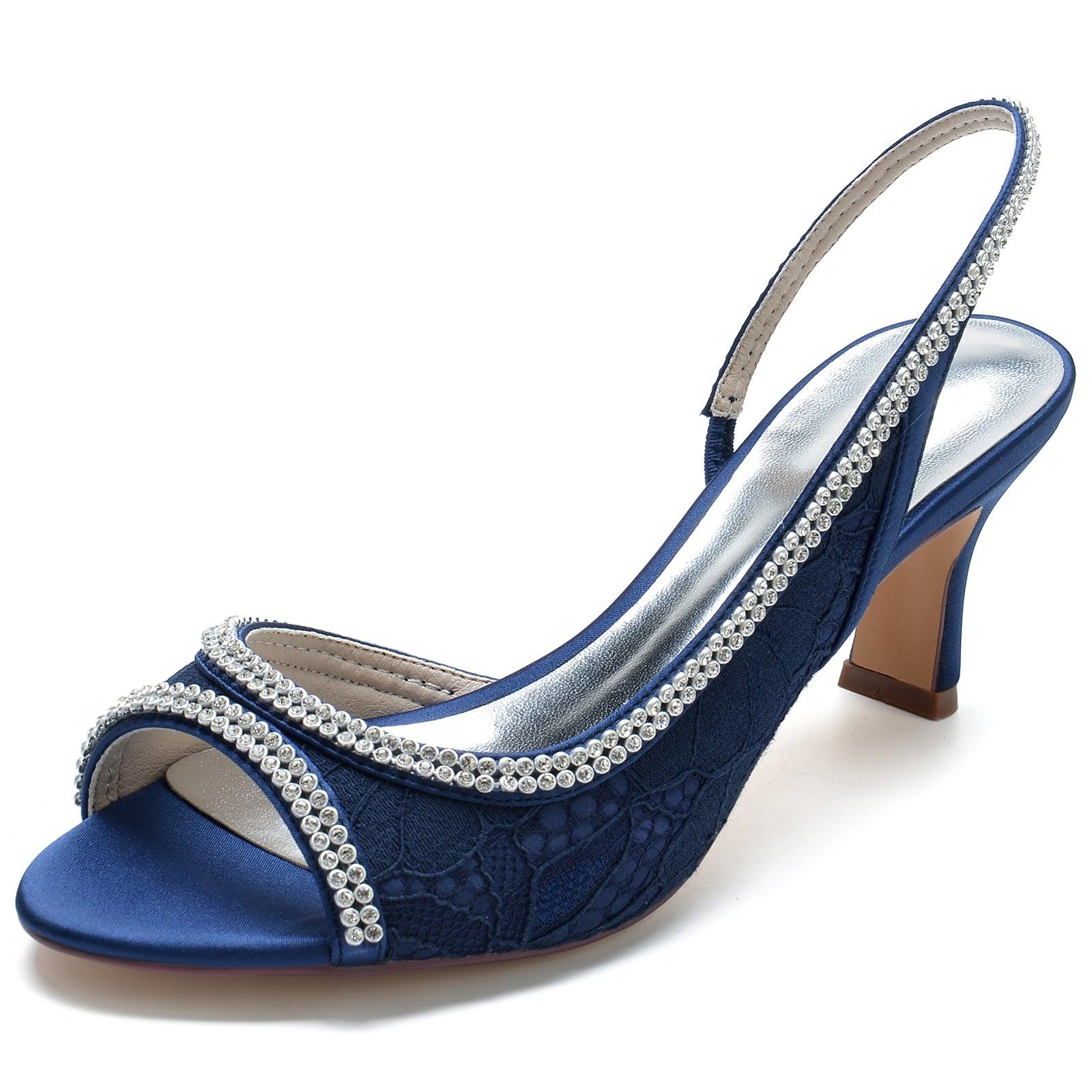Chunky Heel 6.5cm Silk-Like Shoes CK0316 - COCOMELODY