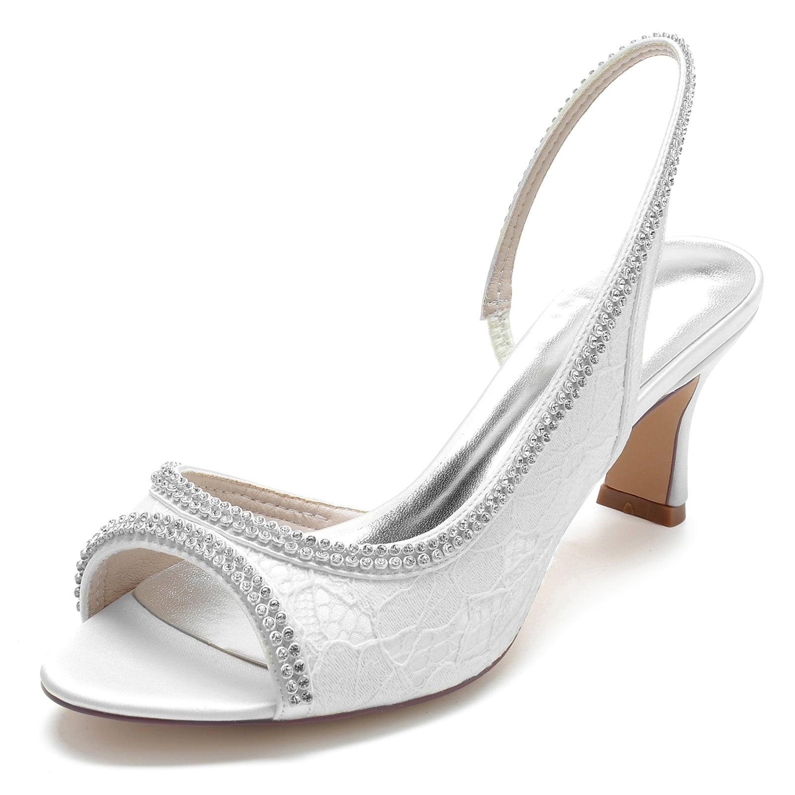 Chunky Heel 6.5cm Silk-Like Shoes CK0316 - COCOMELODY